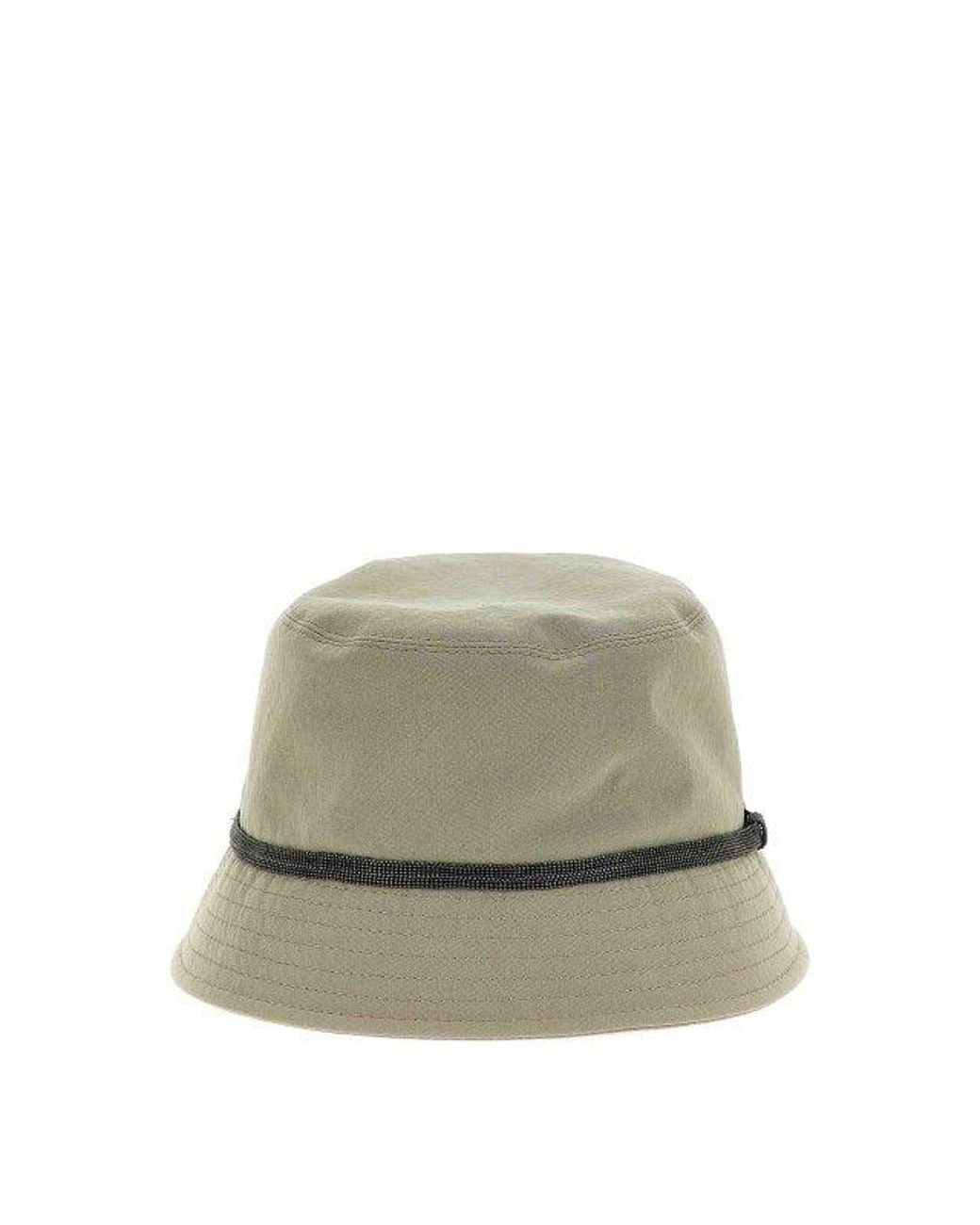 Brunello Cucinelli Gray Jackfruit Nylon Bucket Hat