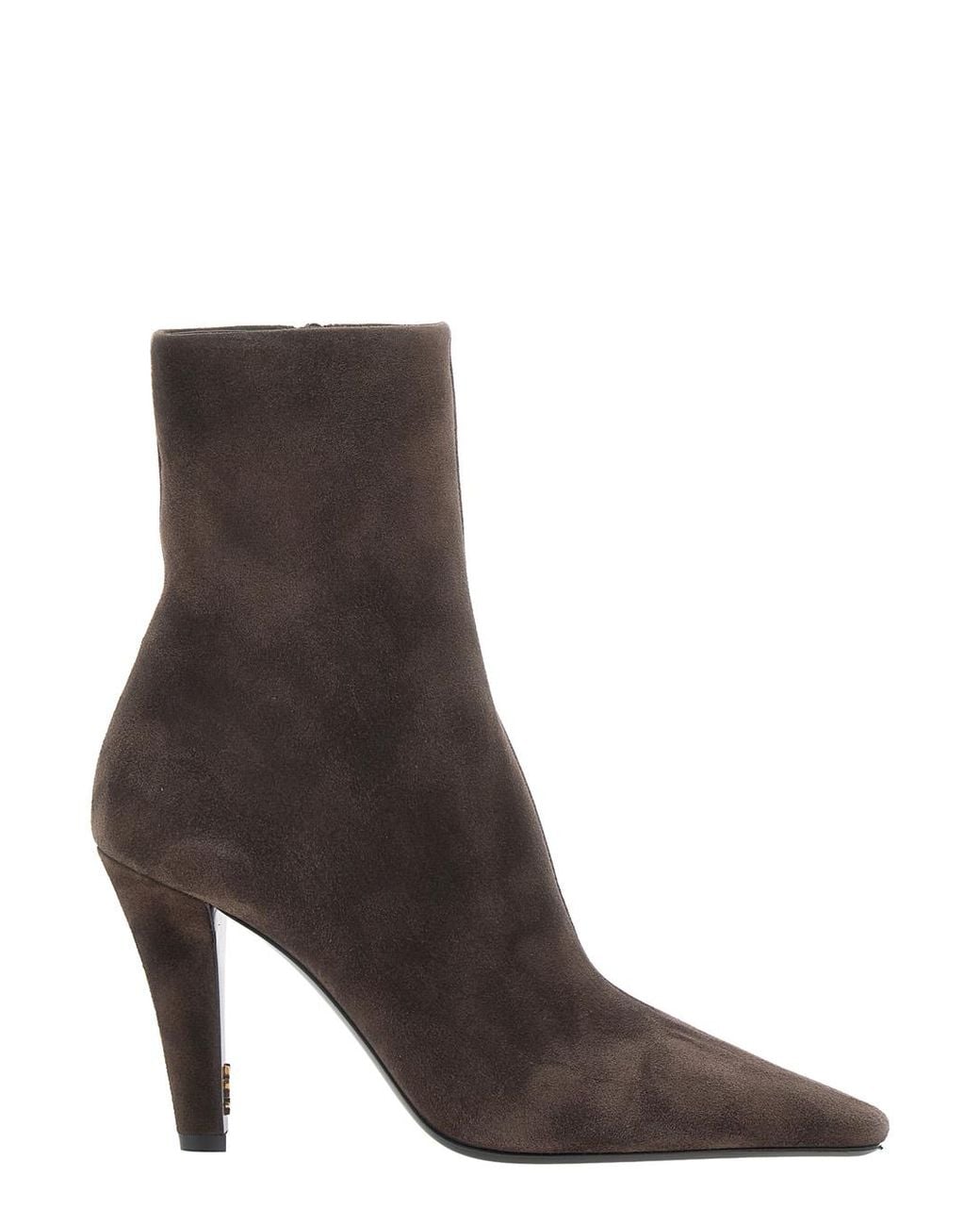 Saint Laurent Brown Saint Laurent Jill Ankle Boot