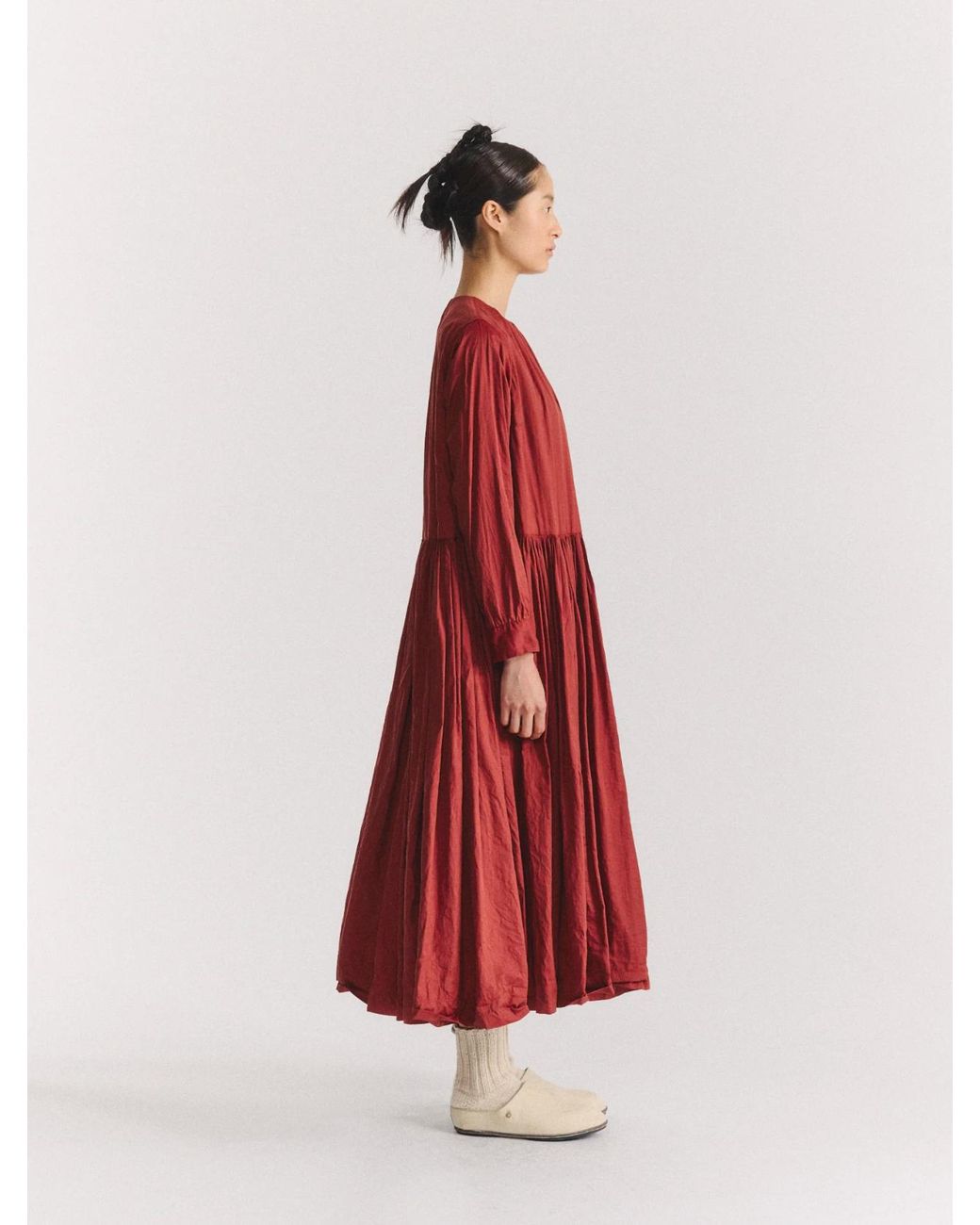 Casey Casey Red Pomme Rouche Dress