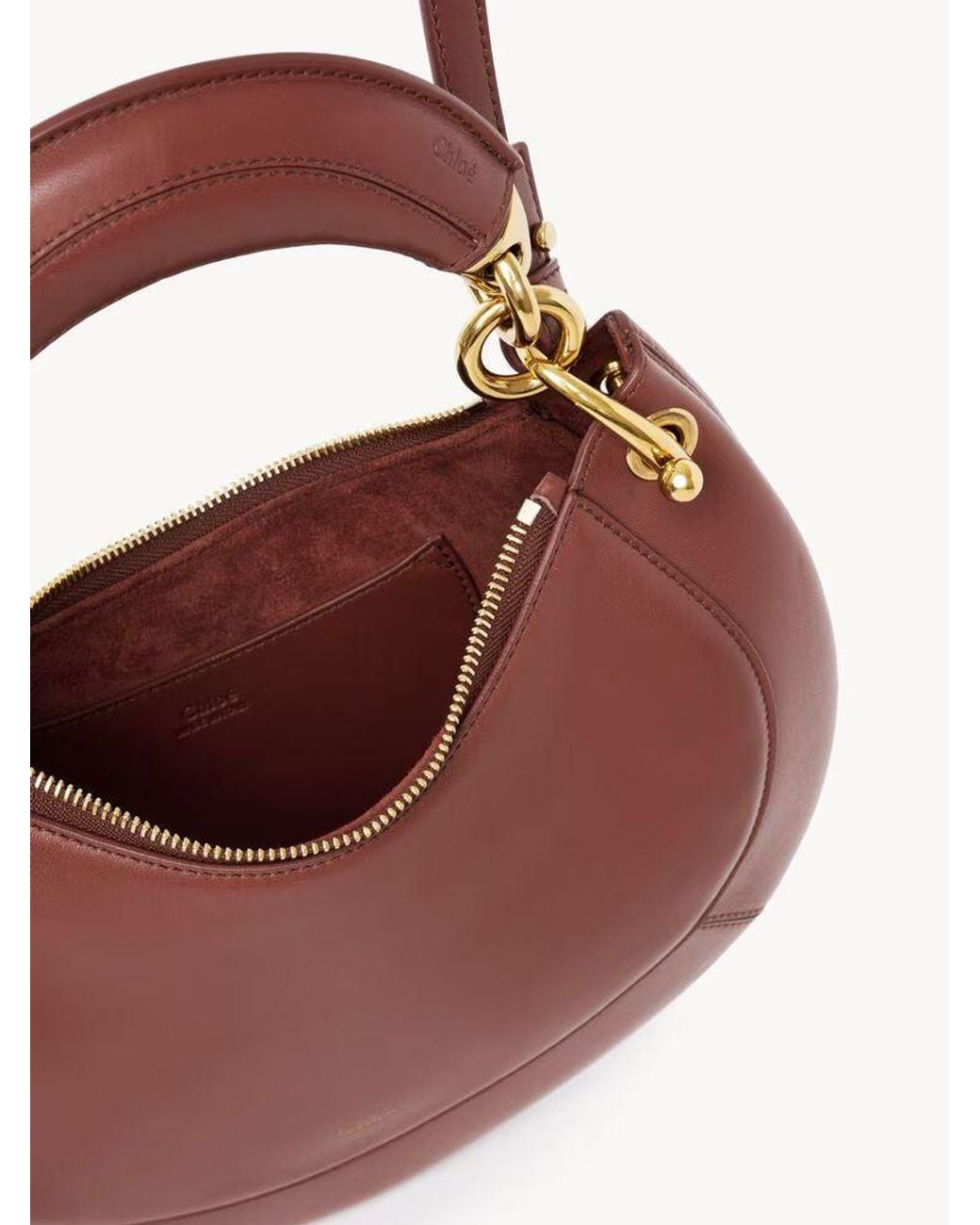 Chloé Pink Chloé H26 Shoulder Bag — Burgundy