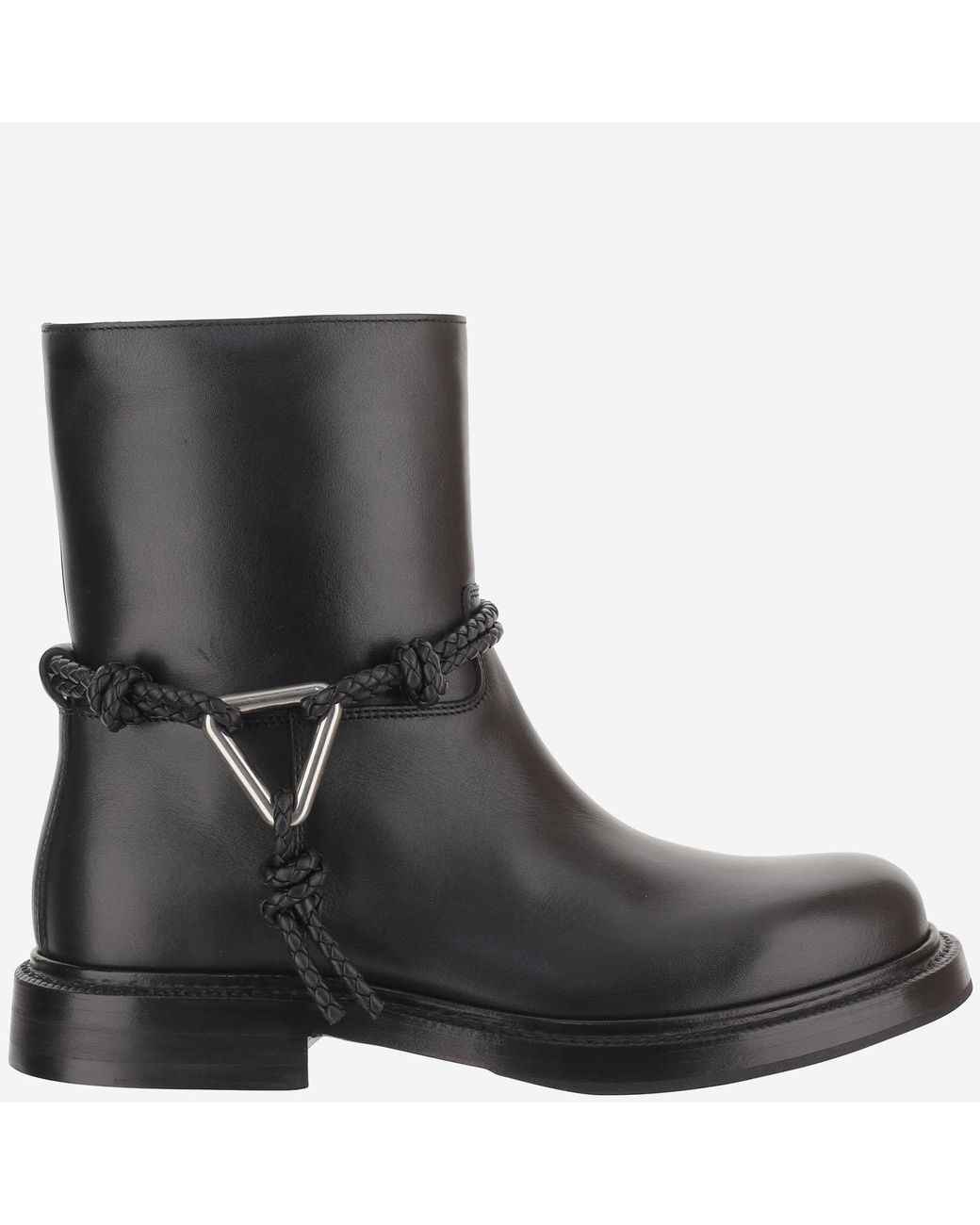 Bottega Veneta Black Leather Ankle Boots James