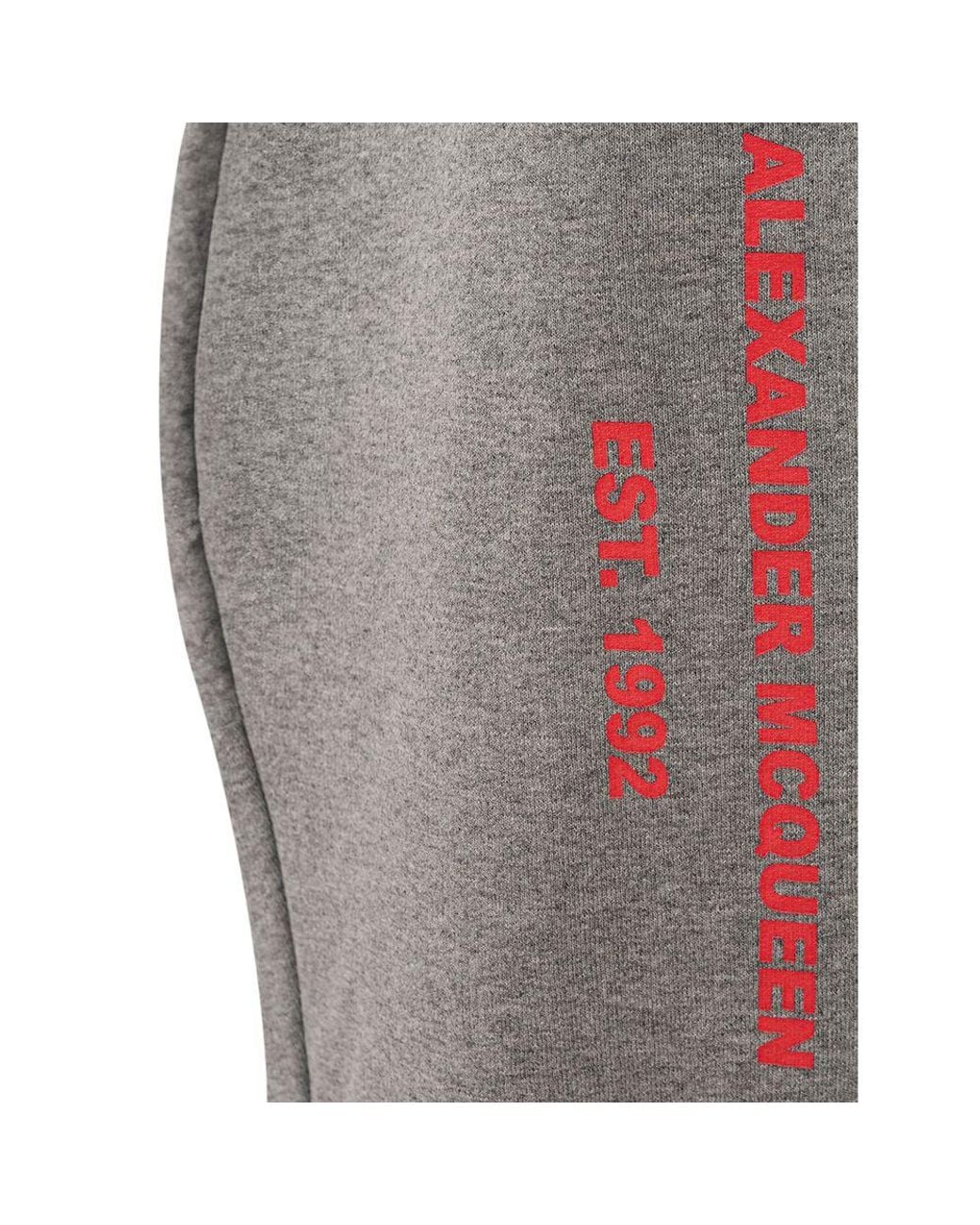 McQueen Gray Cotton Athletic Pants