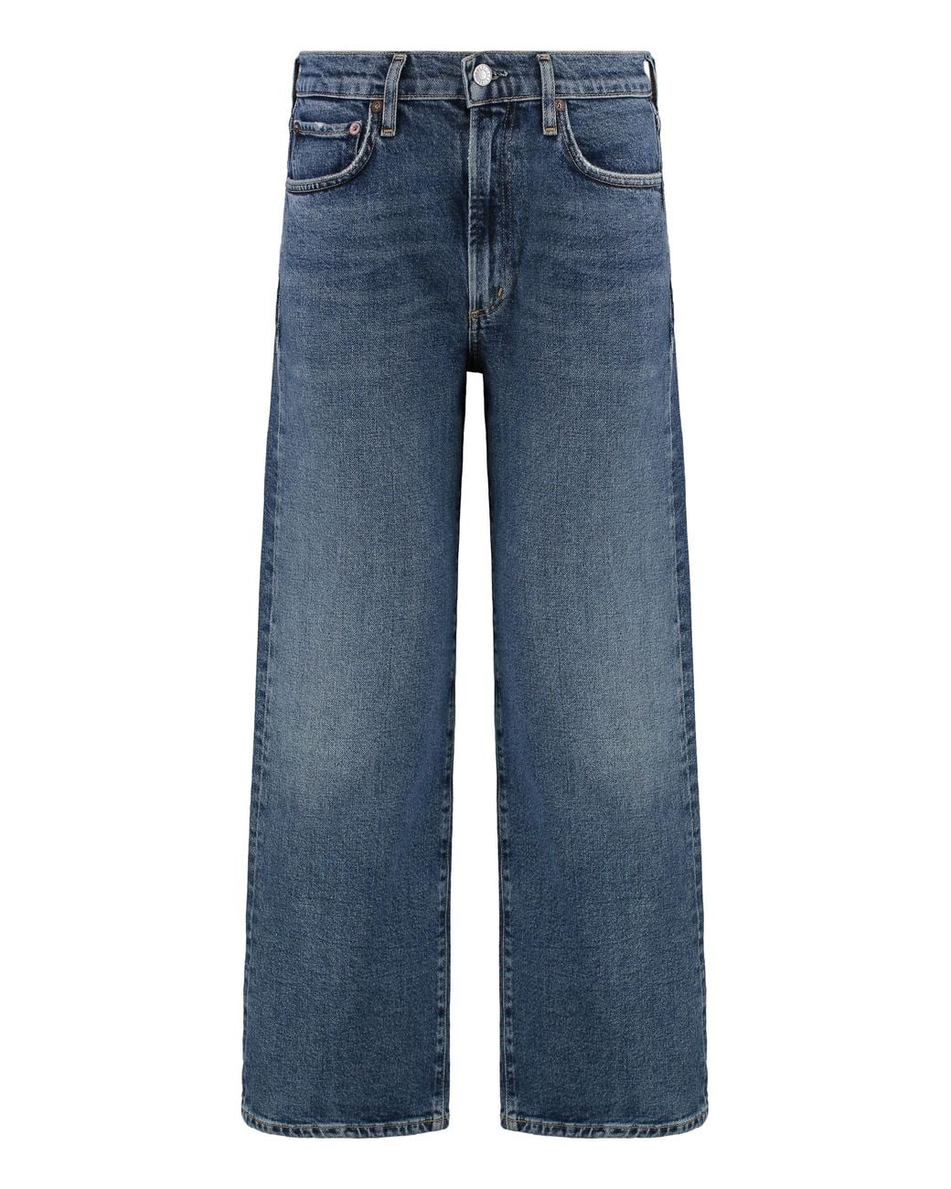 Agolde Blue Cropped Jeans Enroll Cotton