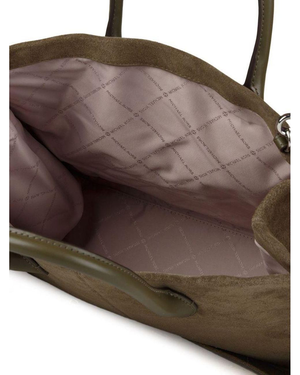 Michael Kors Brown Tote Bag Suede Tote-Bags