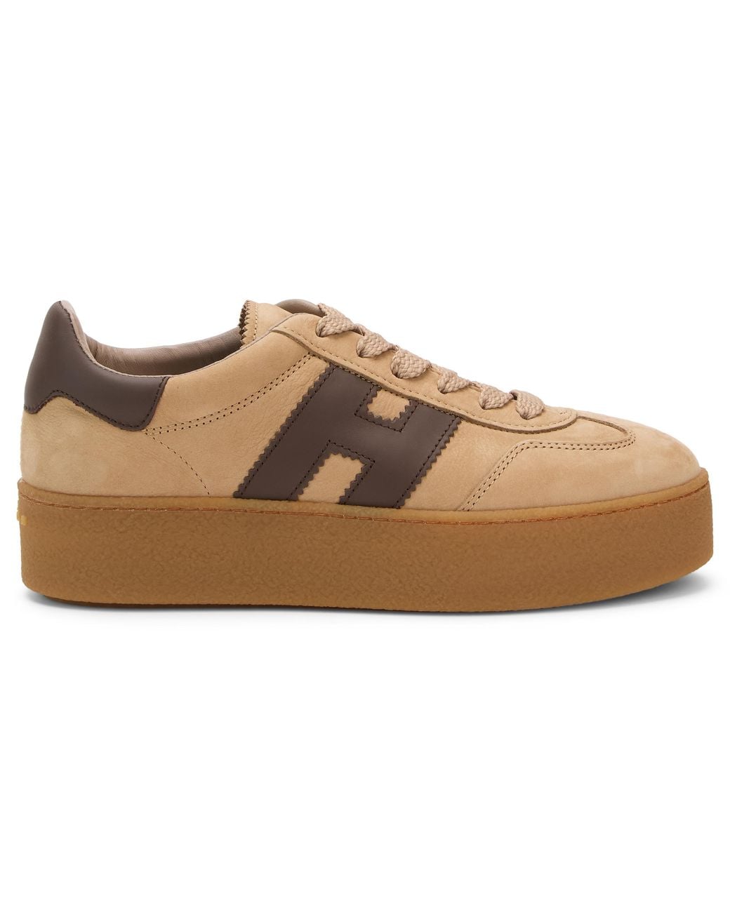 Hogan Brown Sneakers Cool Leather Calfskin