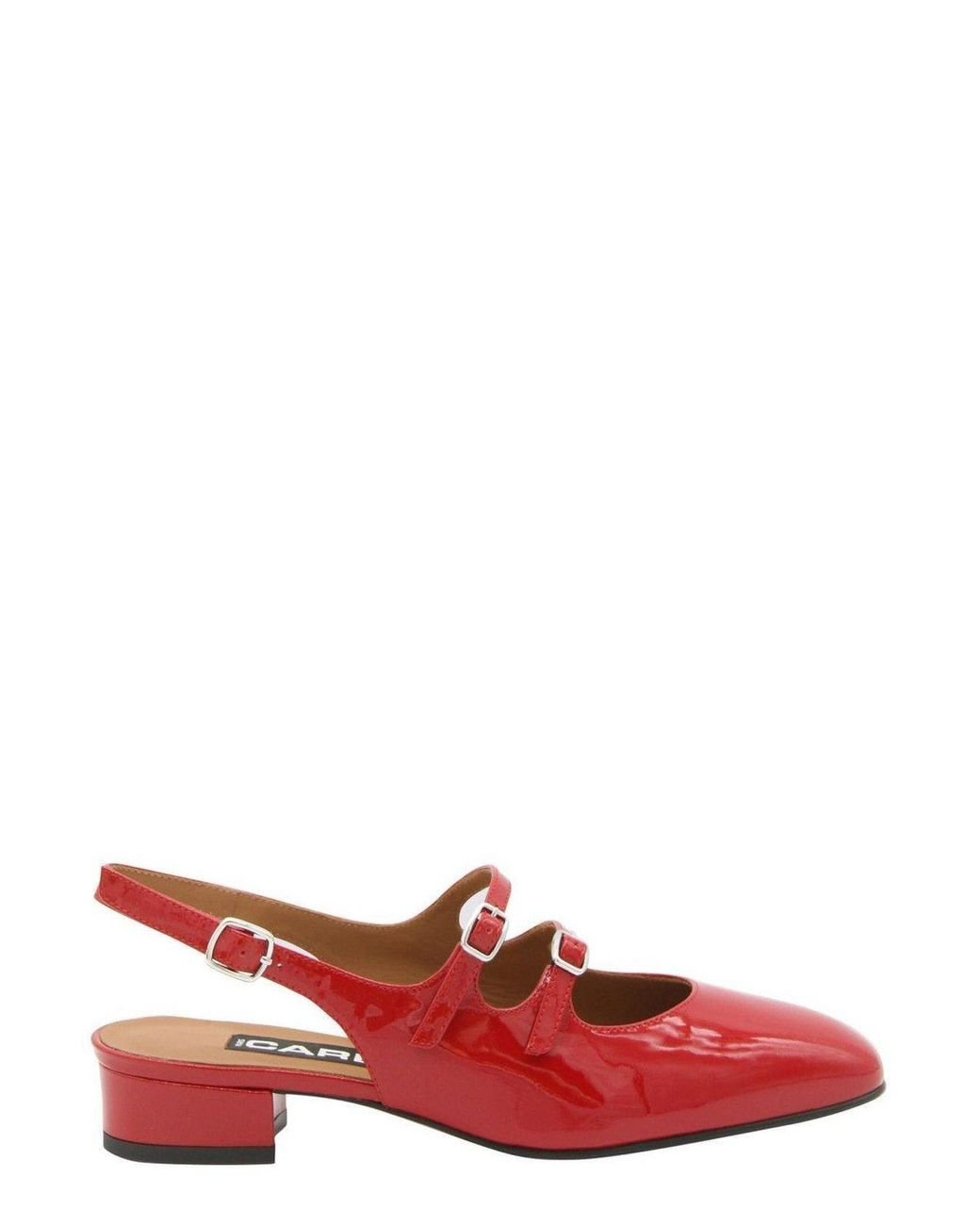 CAREL PARIS Peche Mary Jane Slingback Pumps in Red | Lyst