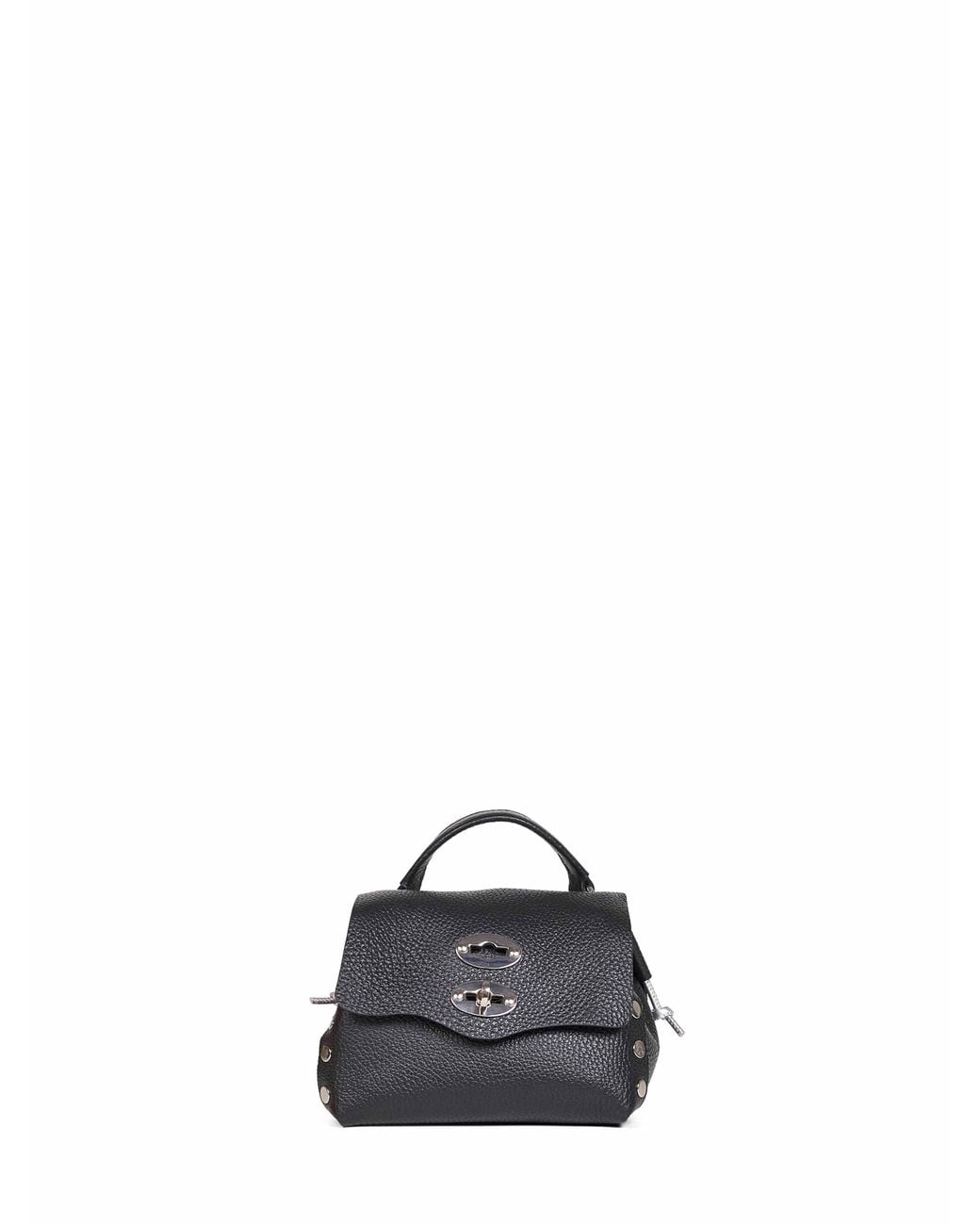 Zanellato Black Handbag Postina Super Baby Leather