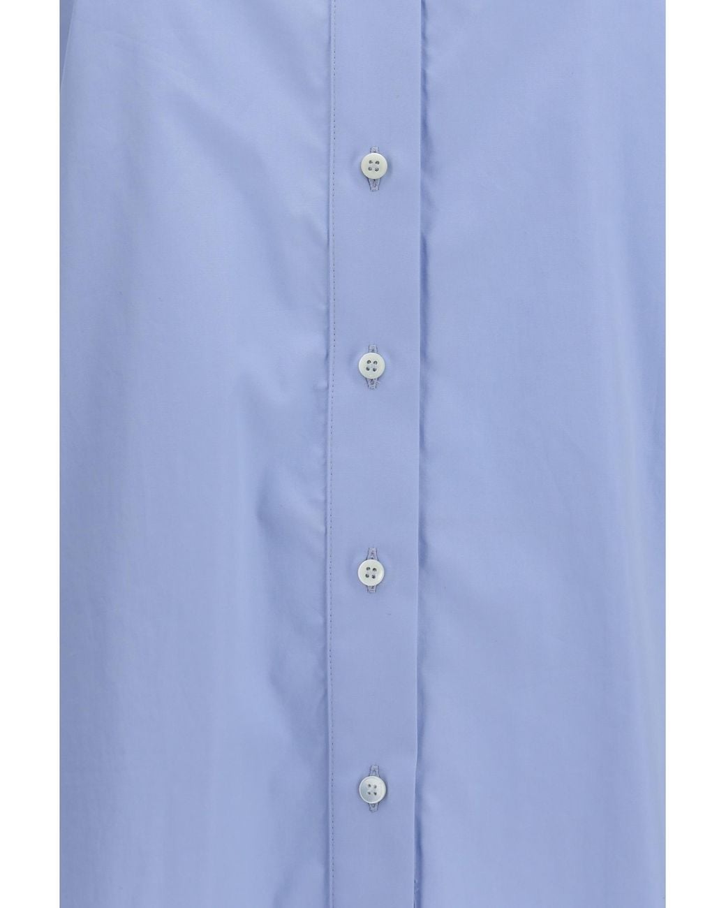 Brunello Cucinelli Blue Cotton Shirt