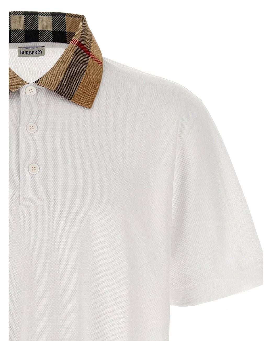 Burberry White Cody Polo Shirt for men