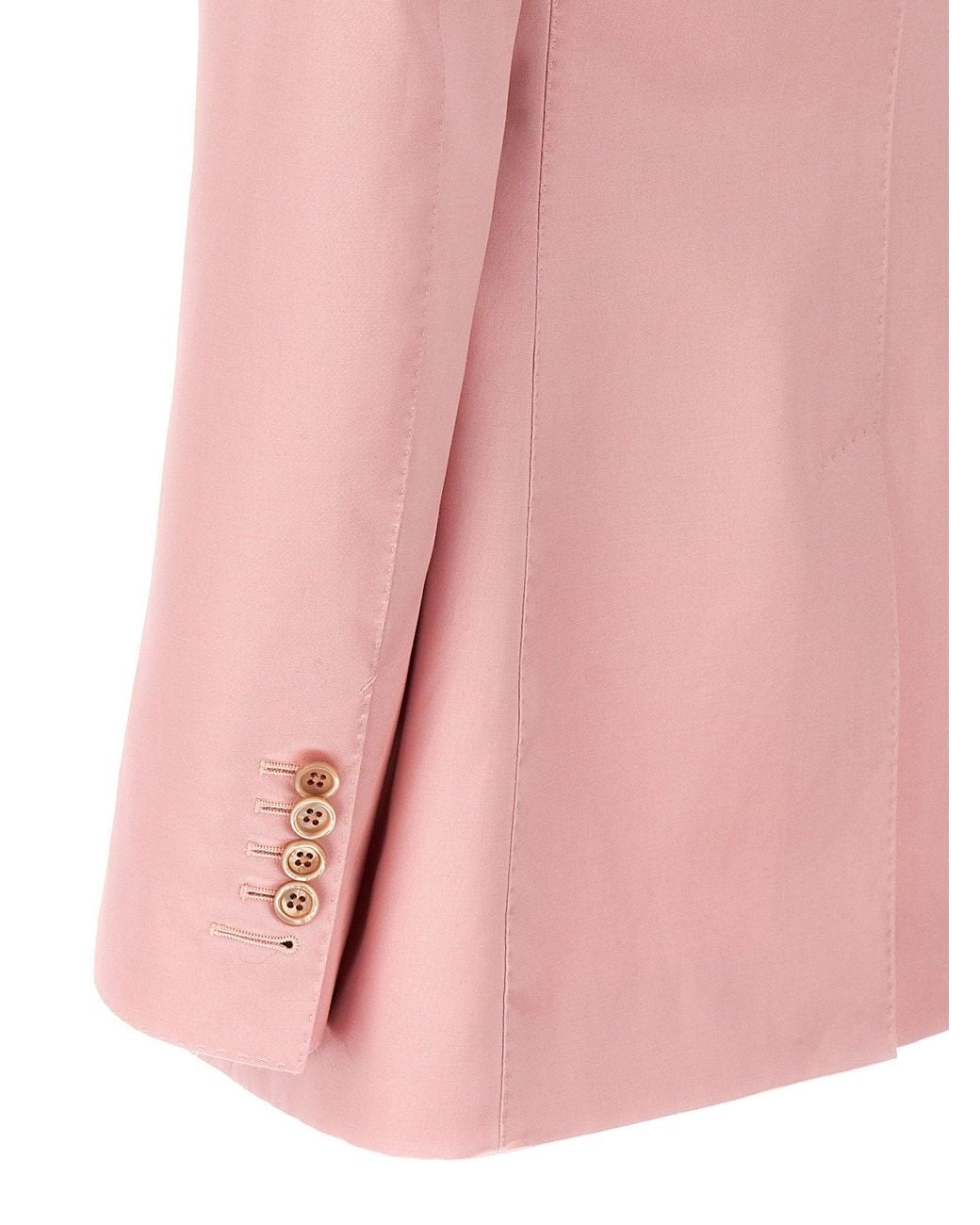 Tom Ford Pink Double-Breasted Duchesse Blazer