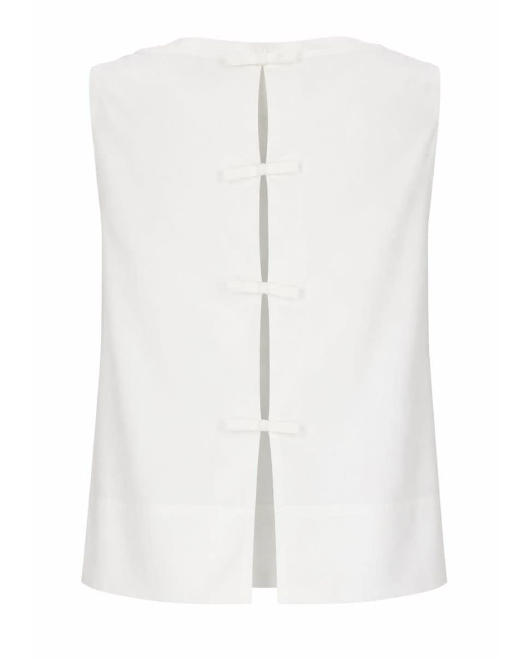 Herno White Top Con Dettaglio Fiocchi