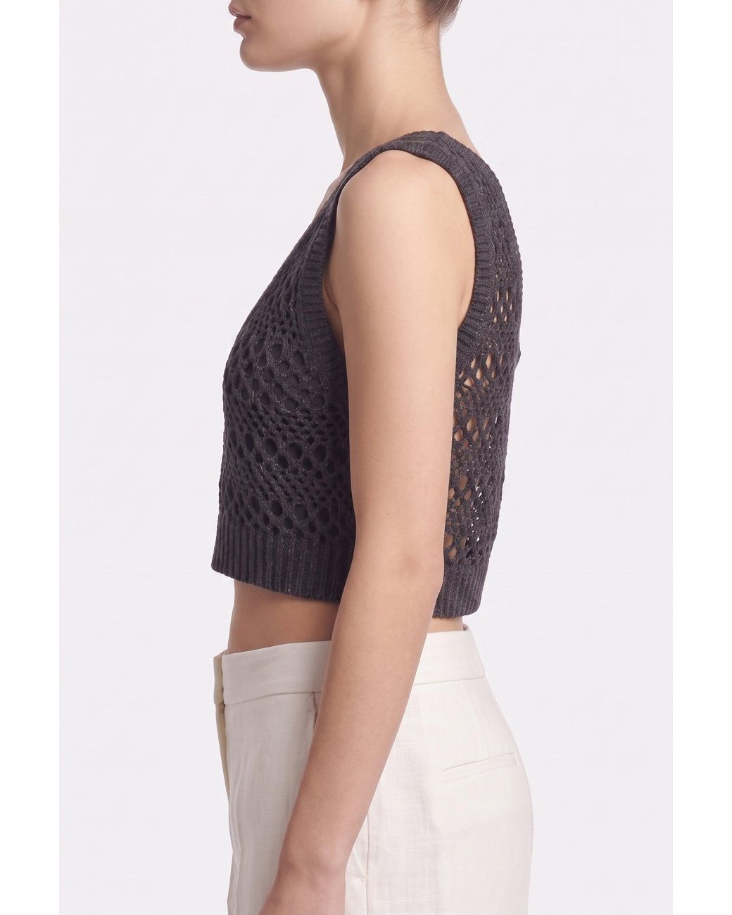 Brunello Cucinelli Black Dark Linen Silk Tank