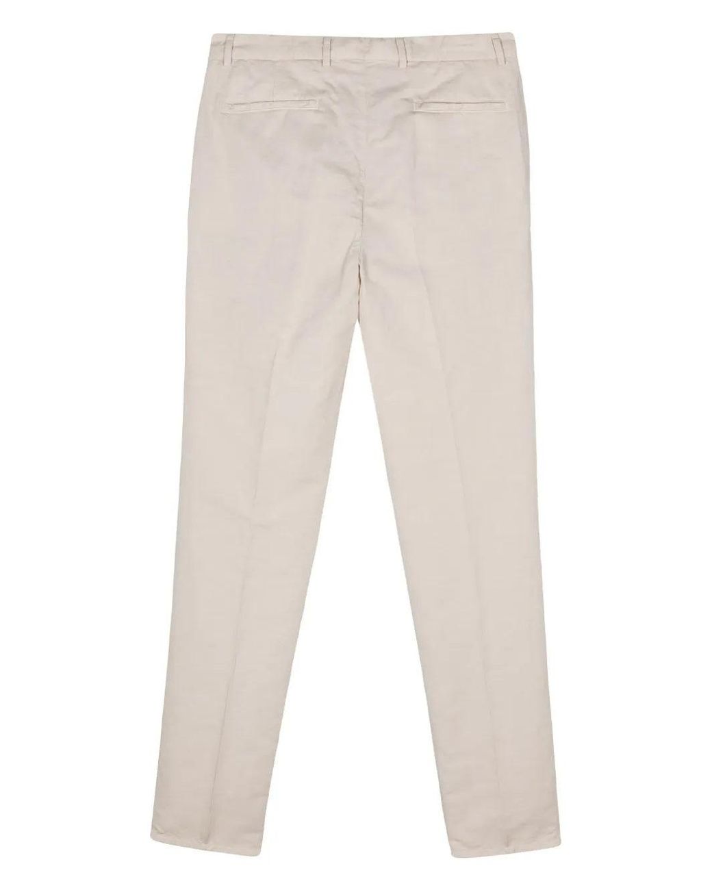 Brunello Cucinelli Natural Beige Linen Casual Pants for men