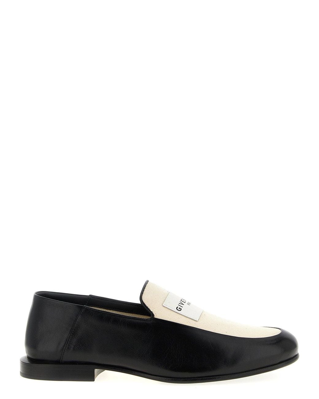 Givenchy Black Label-Detail Leather Loafer