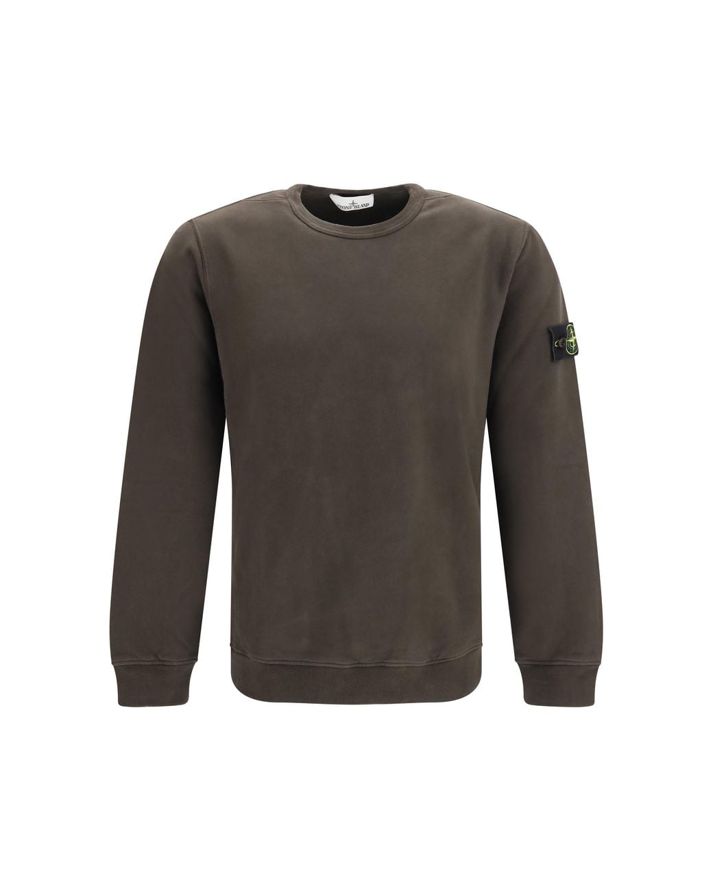 Stone Island Gray Crewneck Cotton Sweatshirt for men