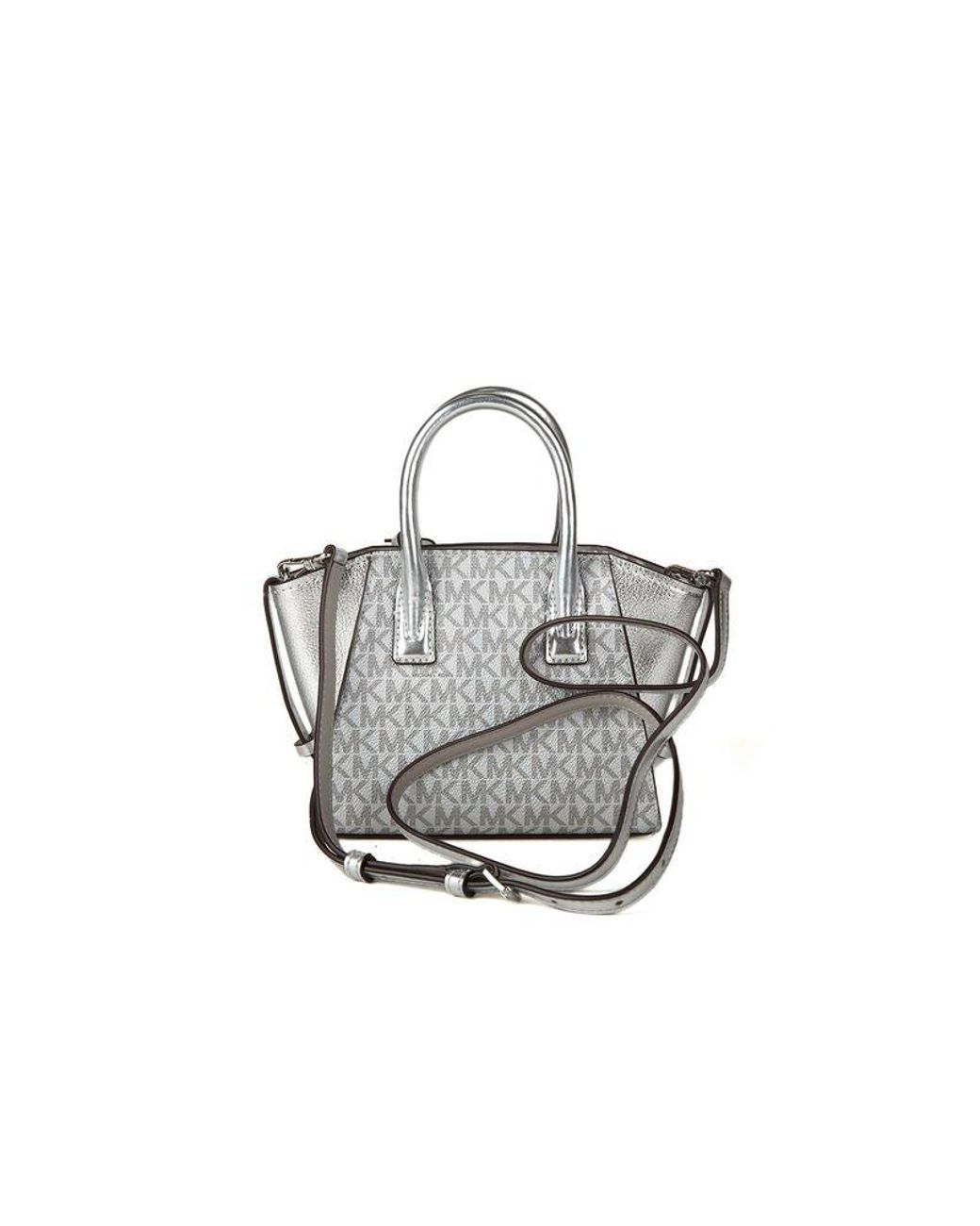 Michael Kors Gray Satchel Bag 89.Coated Canvas Satchel-Bags