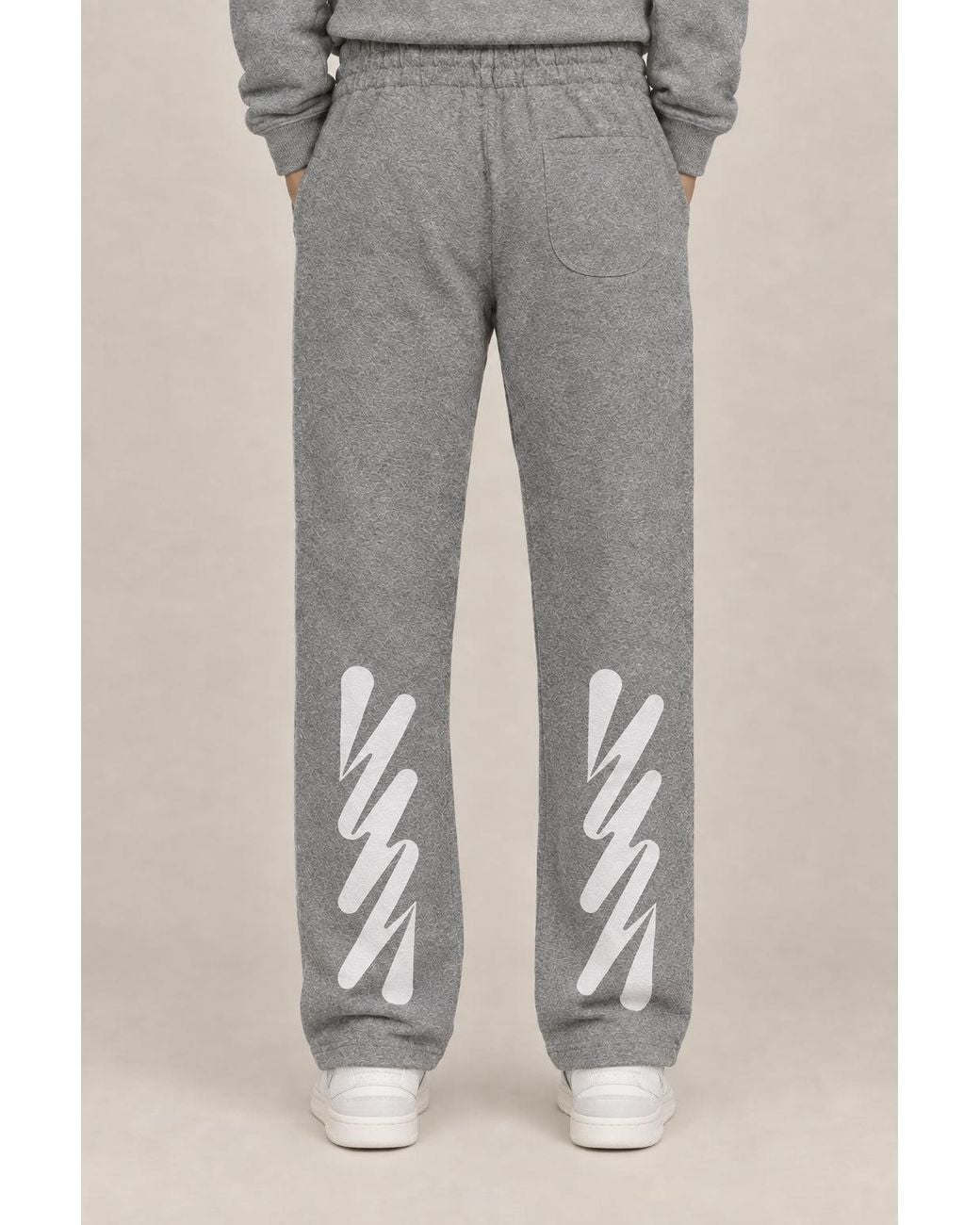 Off-White c/o Virgil Abloh Gray Heather Cotton Sweatpants Clothing for men