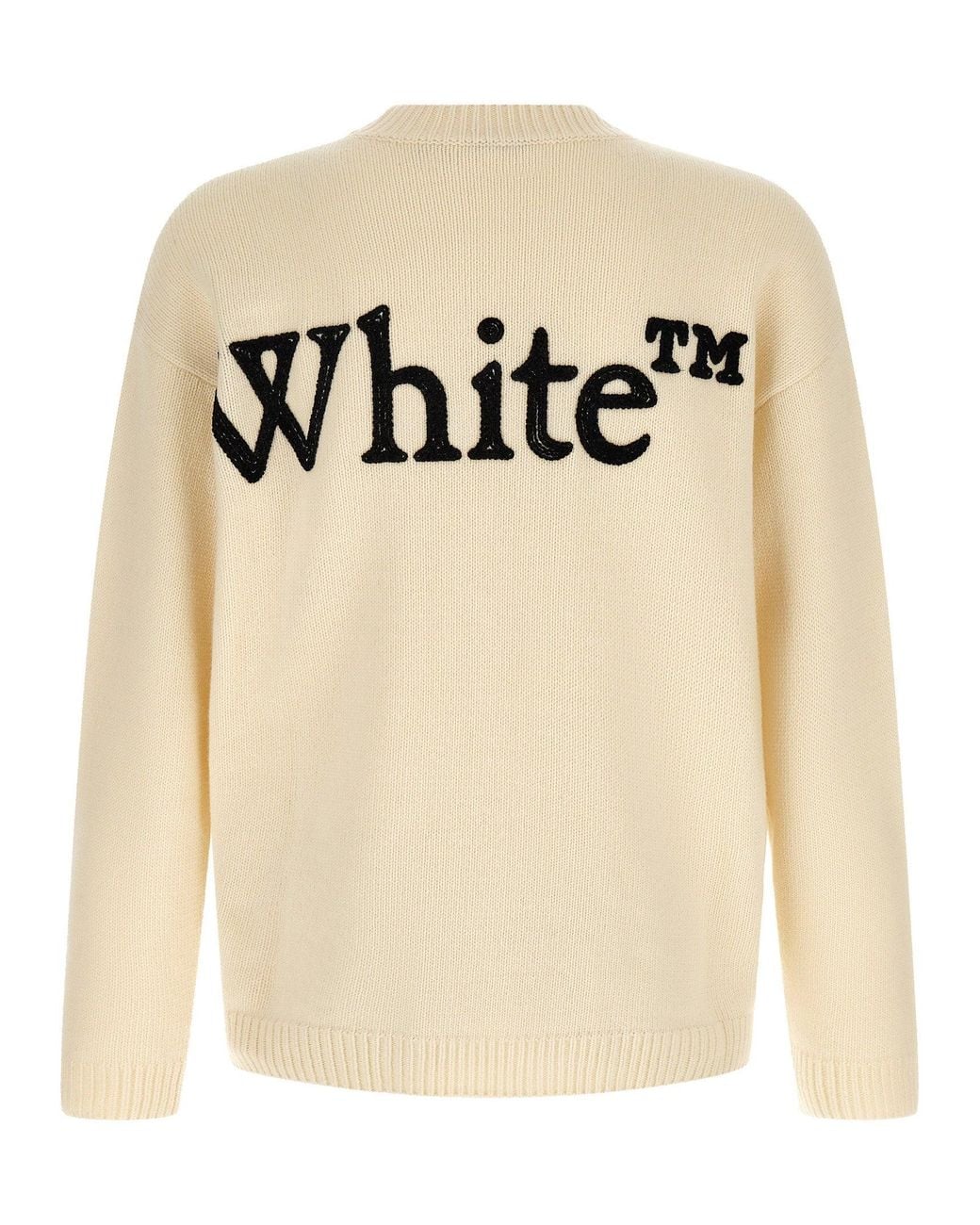Off-White c/o Virgil Abloh Natural Logo-Embroidered Sweatshirt for men