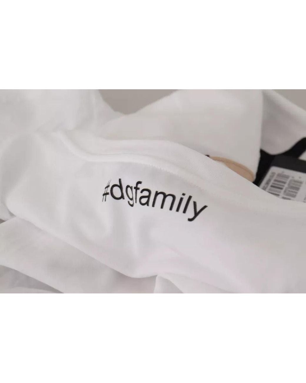 Dolce & Gabbana White Dolce & Gabbana Graphic Patch Cotton T-Shirt