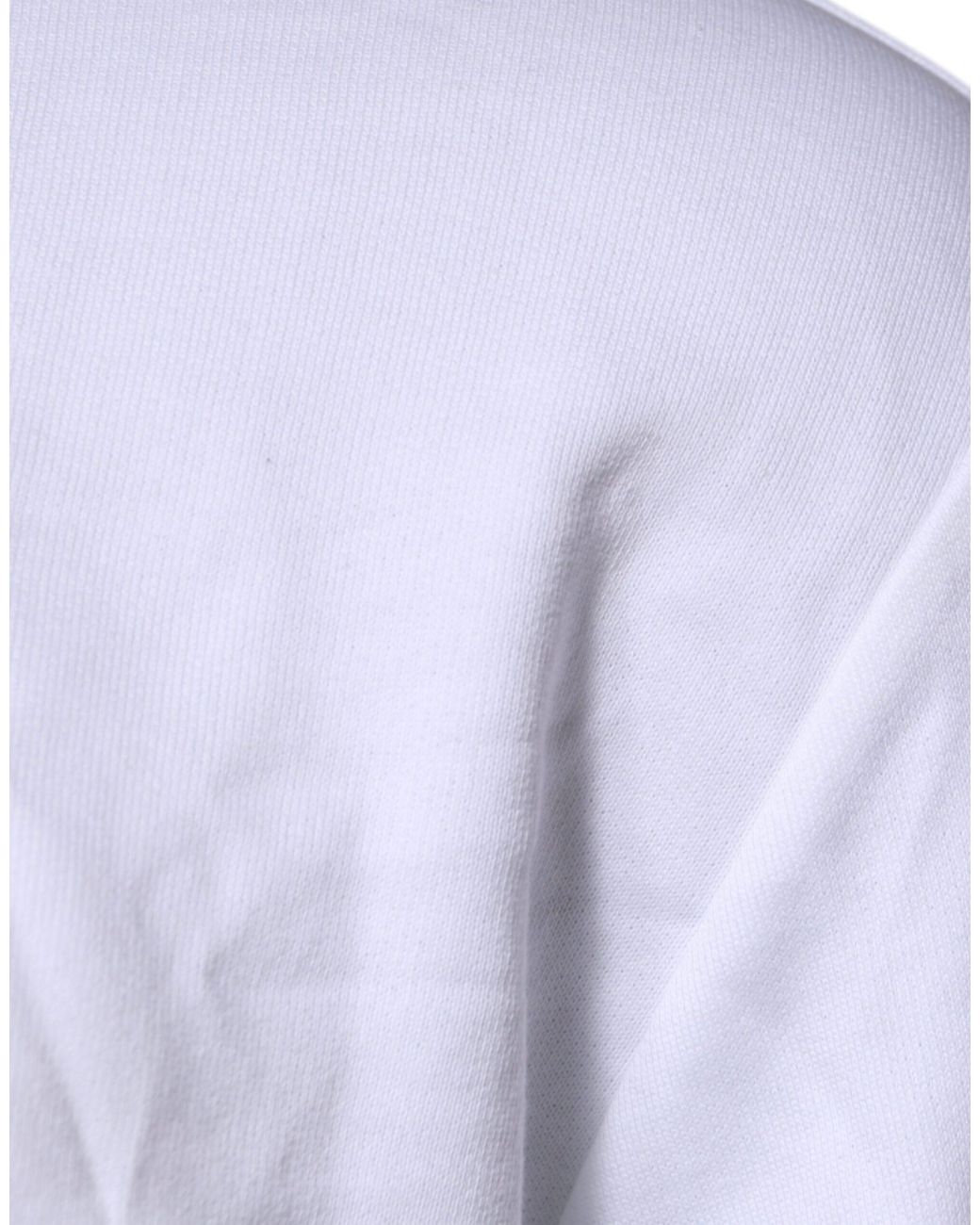 Versace White Medusa Embroidery Crew Neck Pullover Sweater for men