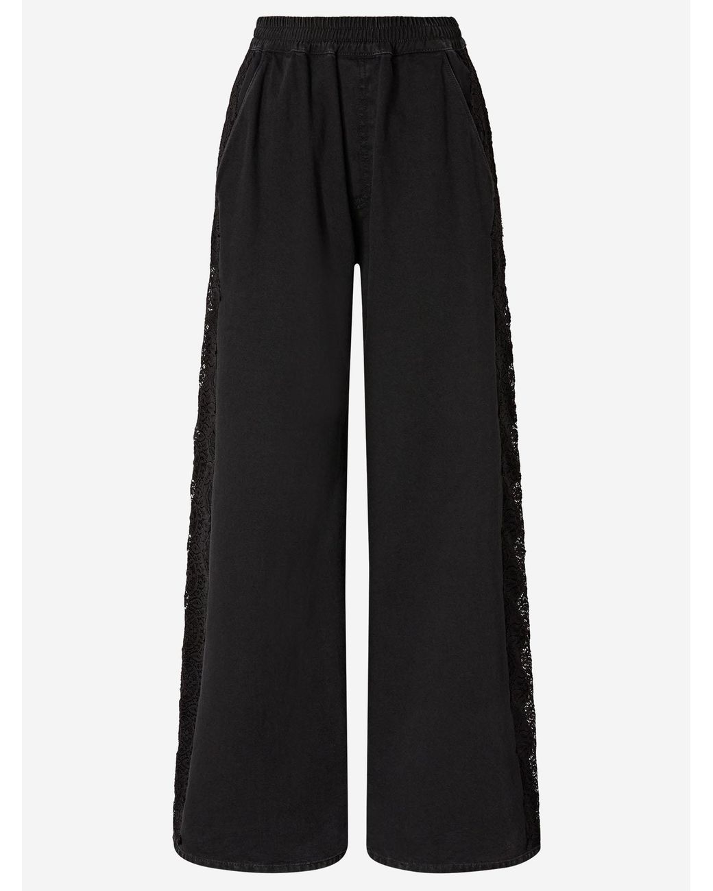 Pinko Black Denim Trousers Cotton