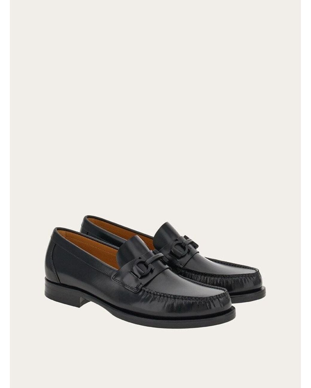 Ferragamo White Calf Leather Loafers for men