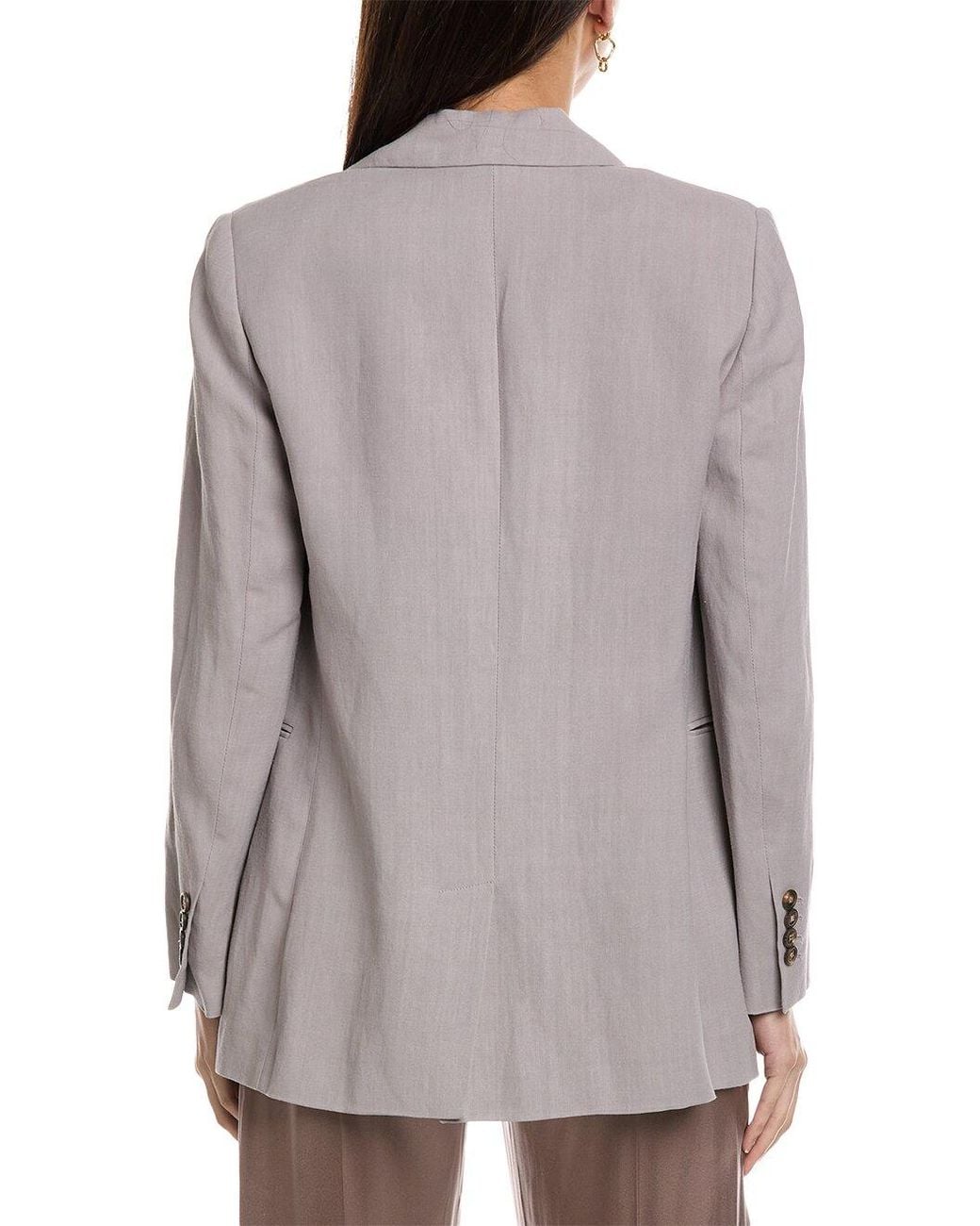 Brunello Cucinelli Gray Light Linen Blazer
