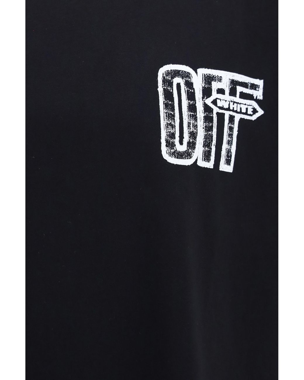 Off-White c/o Virgil Abloh Black T-Shirt Motion Arrow Skate Cotton T-Shirts for men