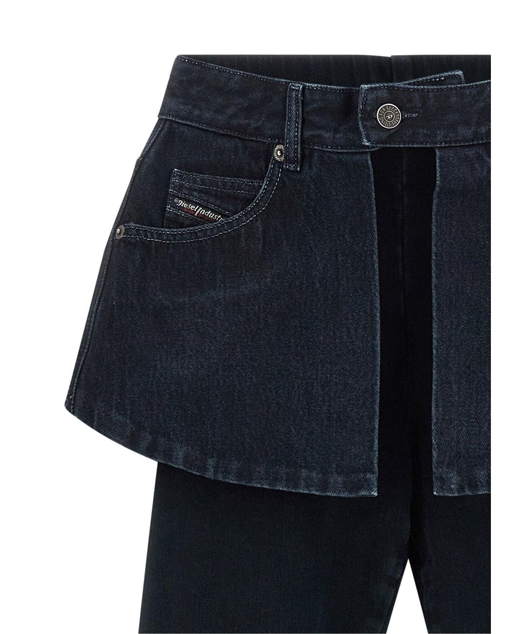 DIESEL Blue Hybrid Skirt-Panel Denim Jeans