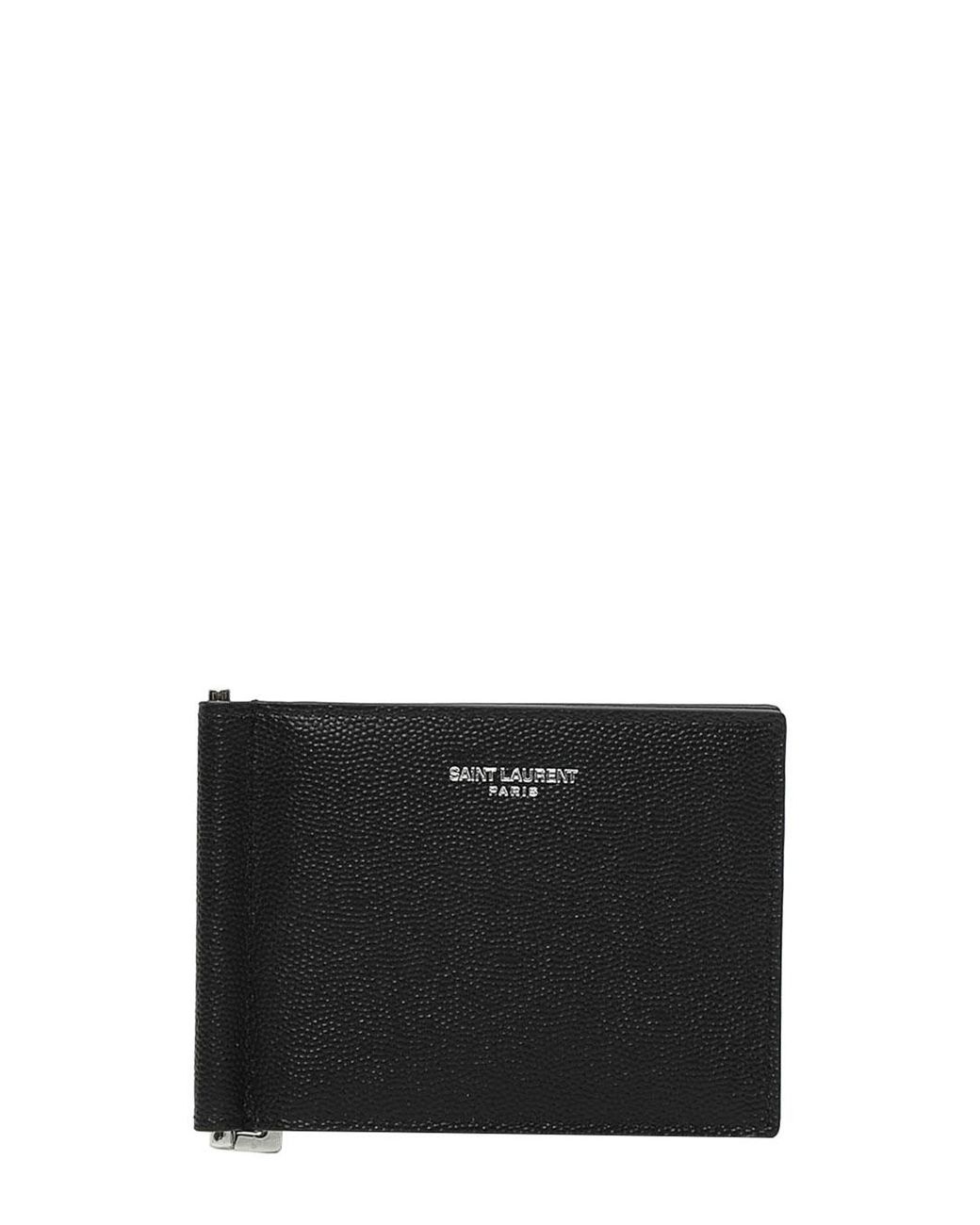 Saint Laurent Black Wallet Calfskin Calf Leather for men