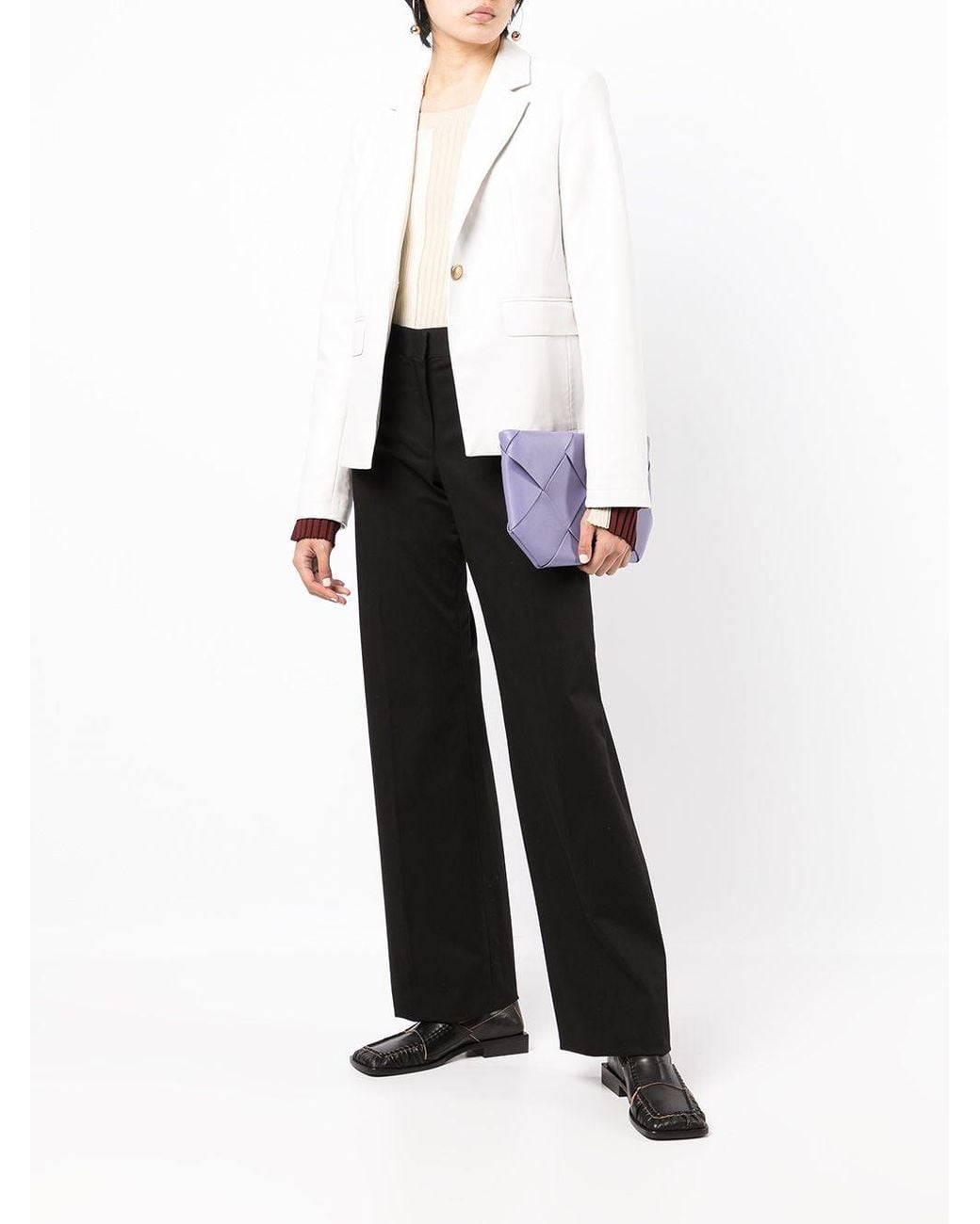 Ferragamo Black Wide-Leg Trousers