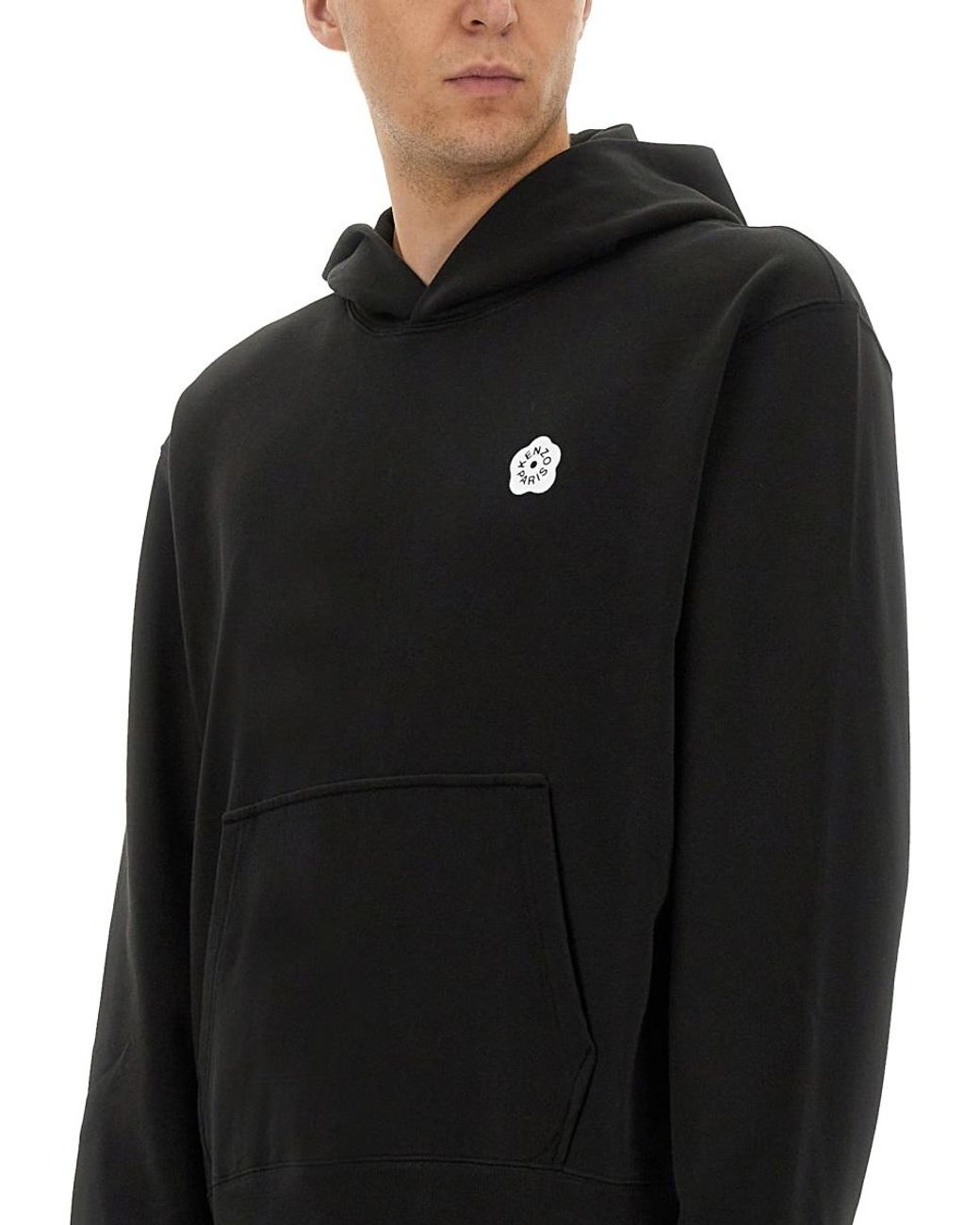 KENZO Black Kenzo Cotton Hoodie for men
