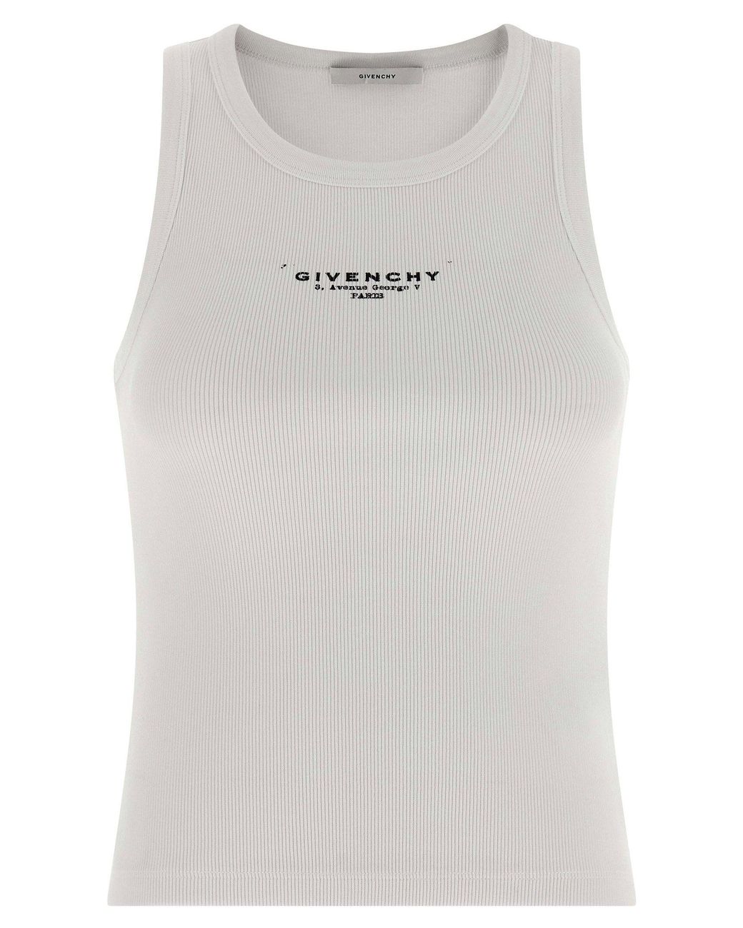 Givenchy Gray Logo-Embroidered Tank Top