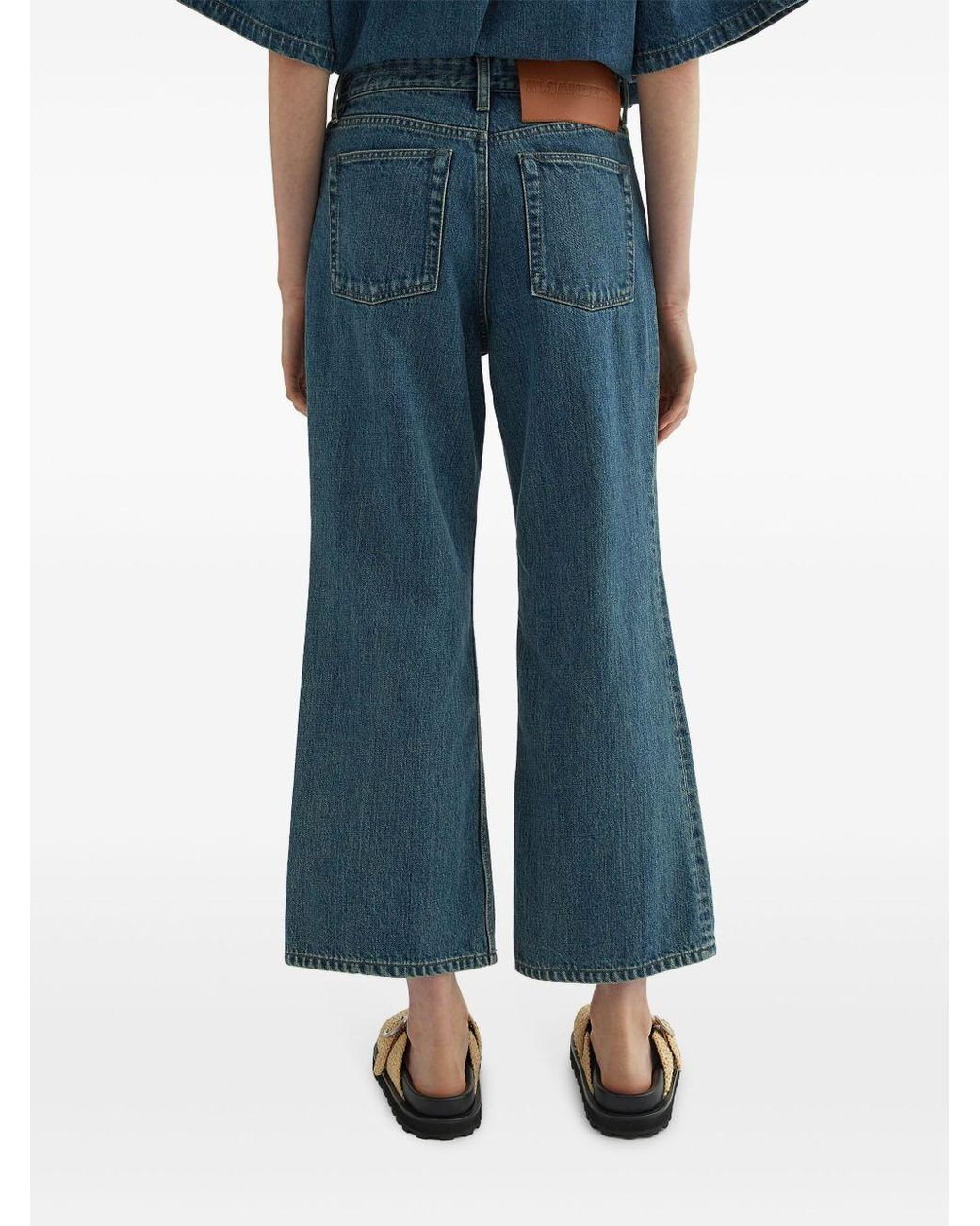 Jil Sander Blue Denim Wide-Leg Jeans