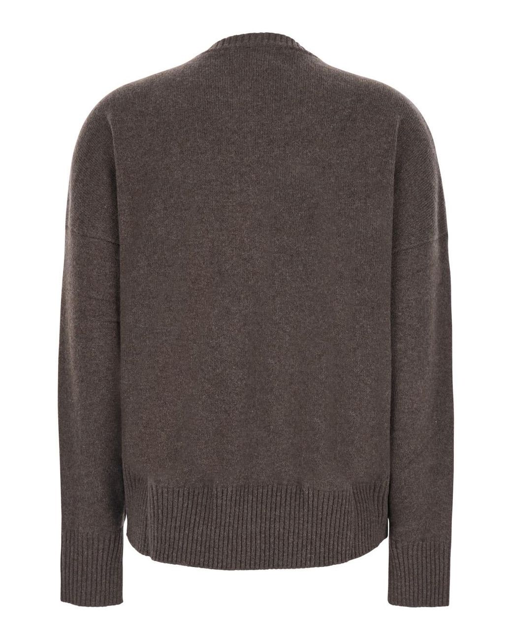 Loulou de Saison Brown Cashmere Round Neck Sweater Tops