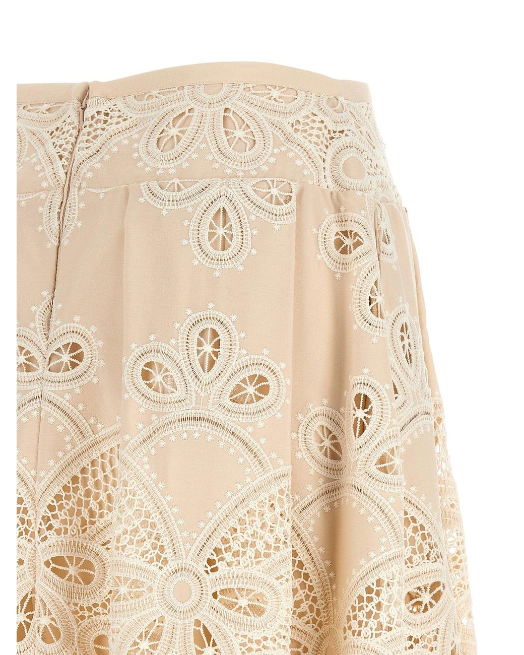 Elie Saab Natural Carving Embroidery Skirt