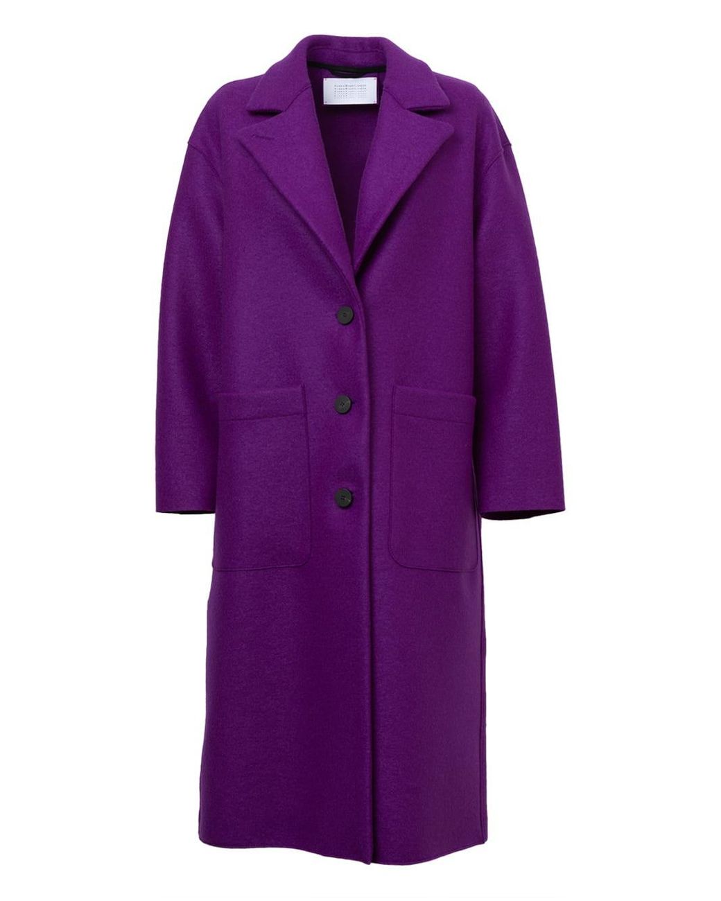 Harris Wharf London Cappotto Greatcoat Pressed Wool in Purple | Lyst
