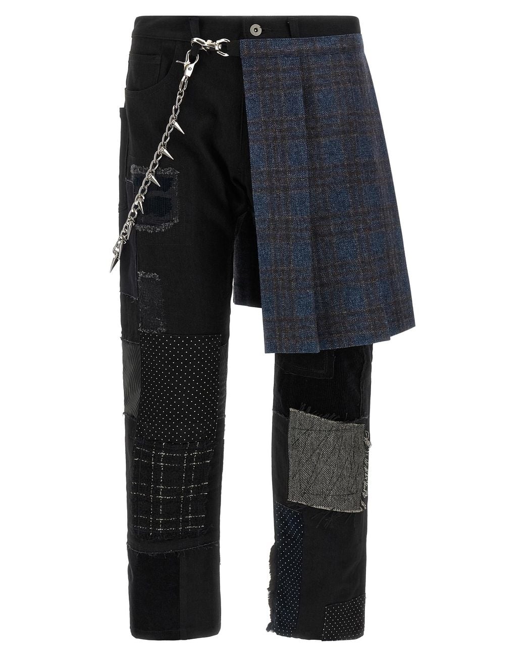 Junya Watanabe Blue Junya Watanabe Deconstructed Patchwork Jeans for men