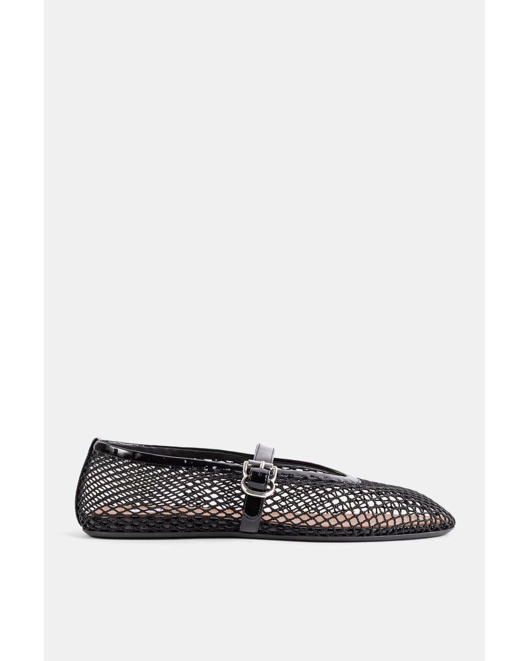 Maison AlaïA White Ballet Flats Leather Strap Flatware
