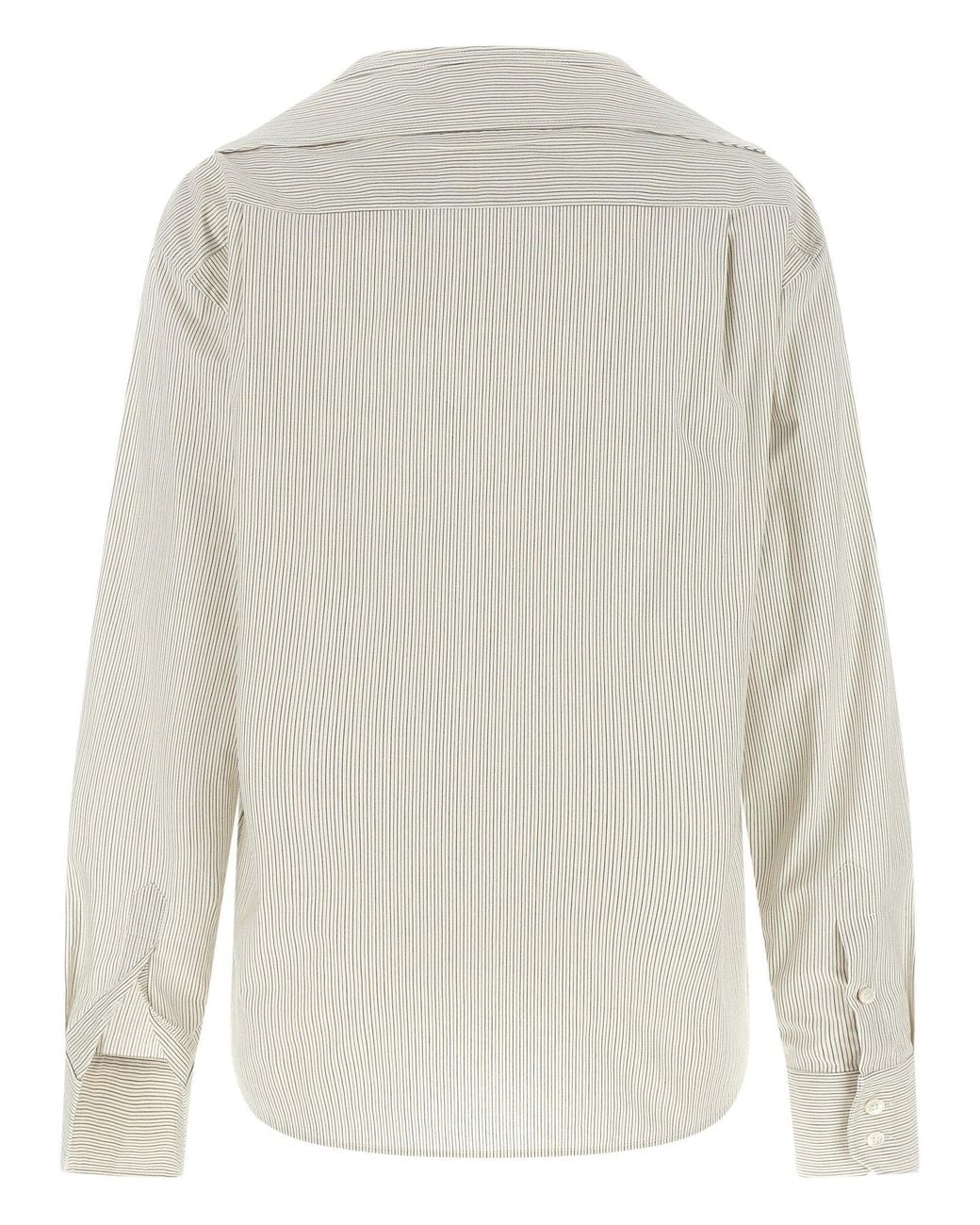 MM6 by Maison Margiela White Trompe L'Oeil Collar Shirt