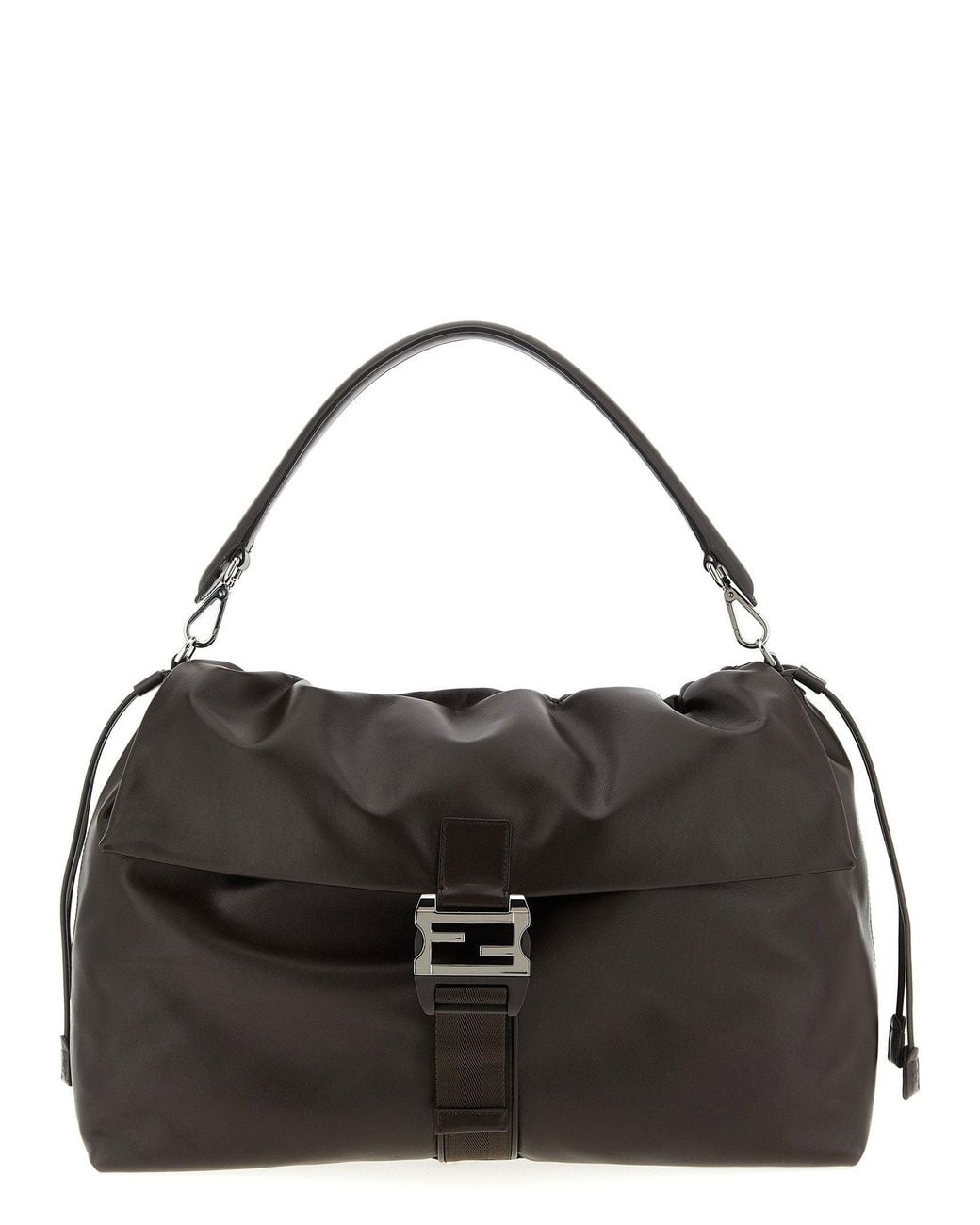 Fendi Black Flux Maxi Shoulder Bag