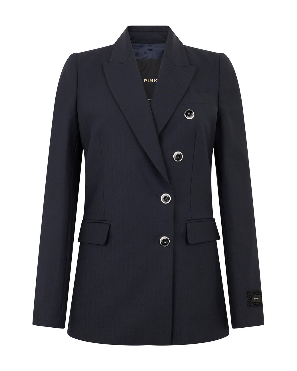 Pinko Blue Striped Jacket Polyester Blazers