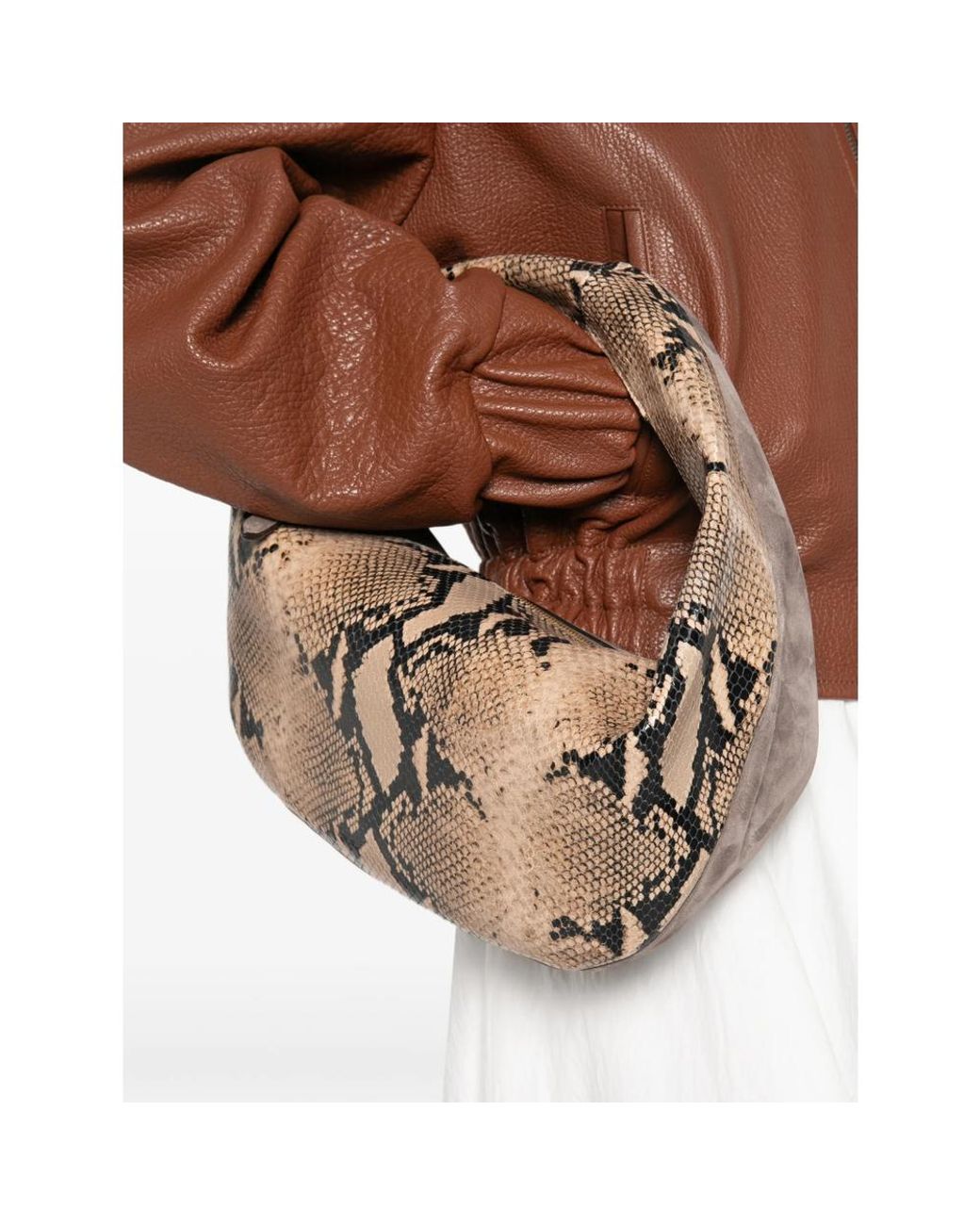 Khaite Metallic Tote Bag Calf Leather/Suede