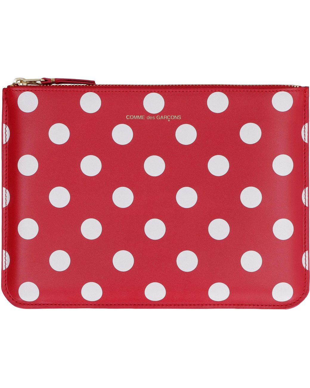 Comme des Garçons Red Leather Pouch Cow Hide Clutch Bags for men