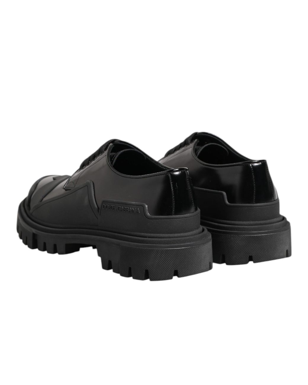 Dolce & Gabbana Black Calfskin Oxfords And Derbies for men