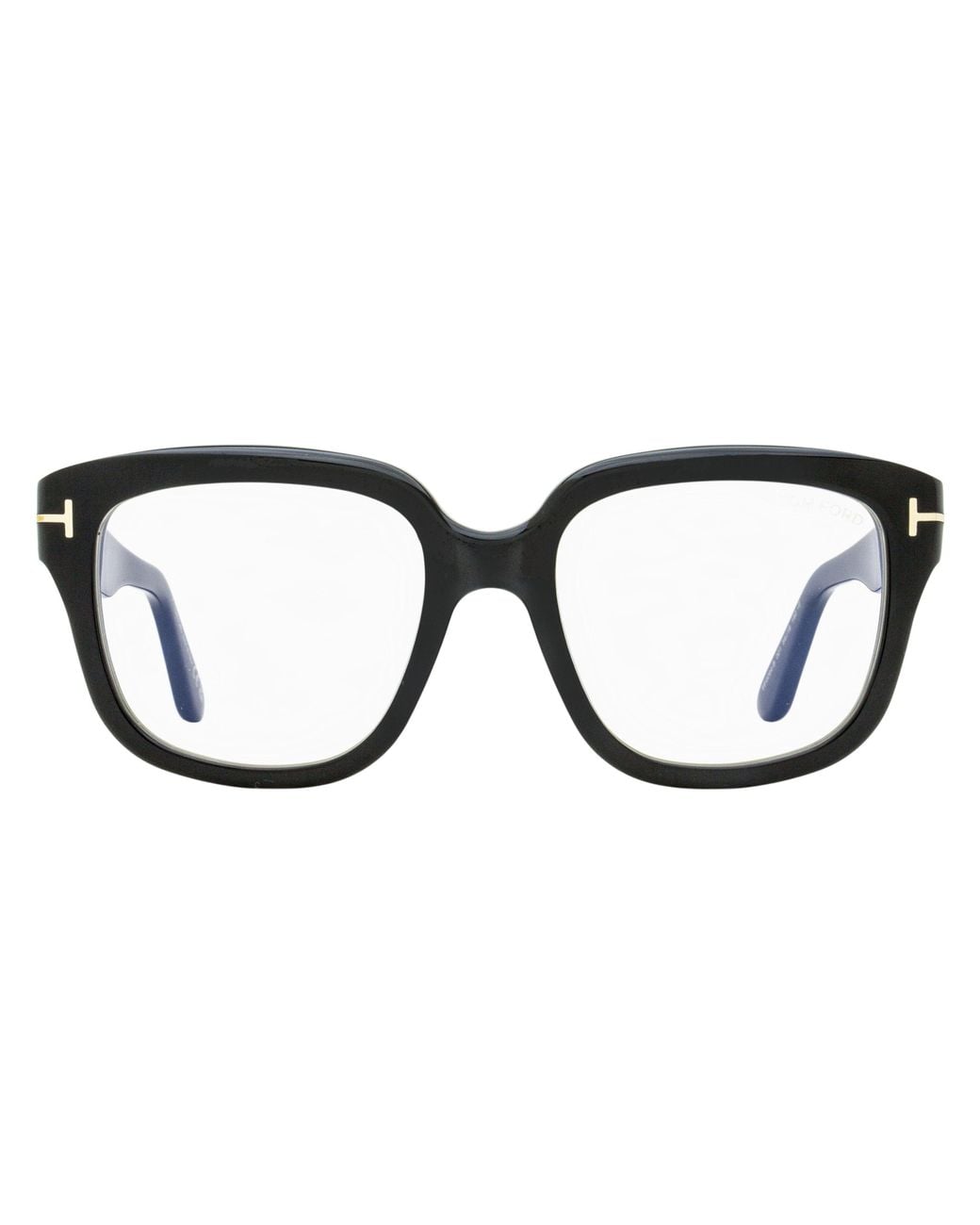 Tom Ford Black Large Square Eyeglasses Tf6094B 001 54Mm Plastic (Acetate) Sunglasses