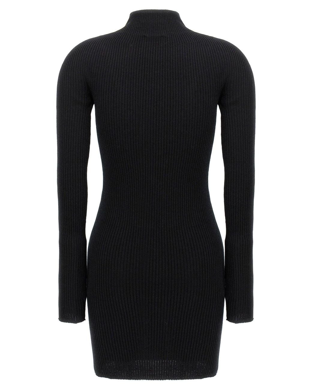 Courreges Black Solar Light Ribbed Knit Sweater