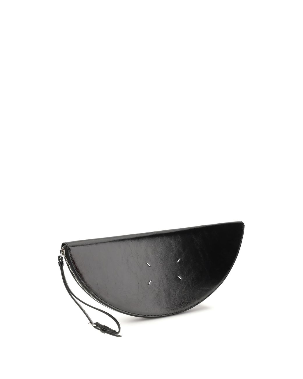 Maison Margiela Gray Clutch Bag Halfmoon Leather Calf