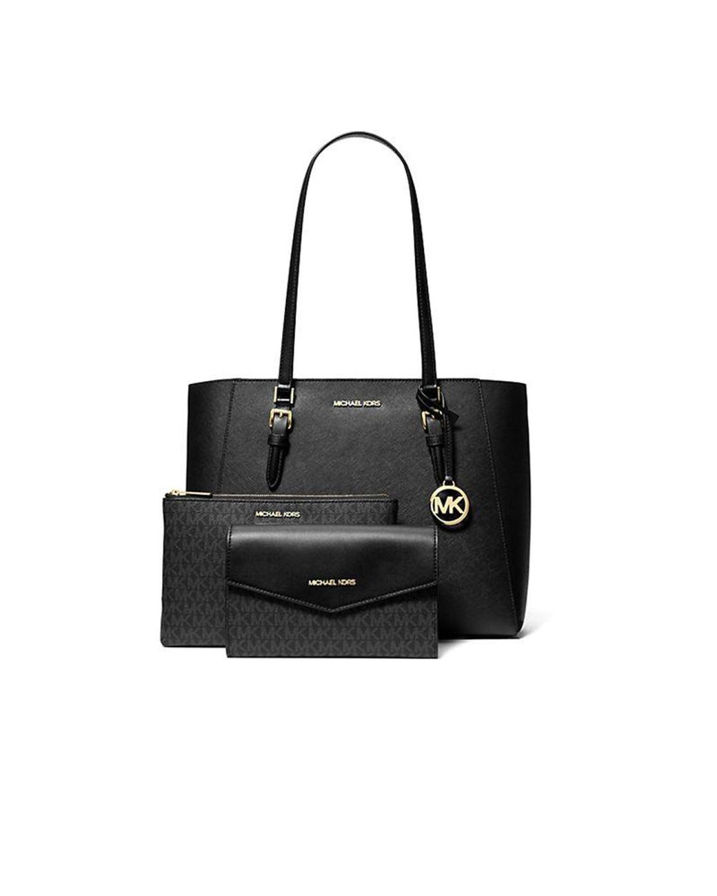 Michael Kors Black Tote Bag 88.Coated Canvas Tote-Bags