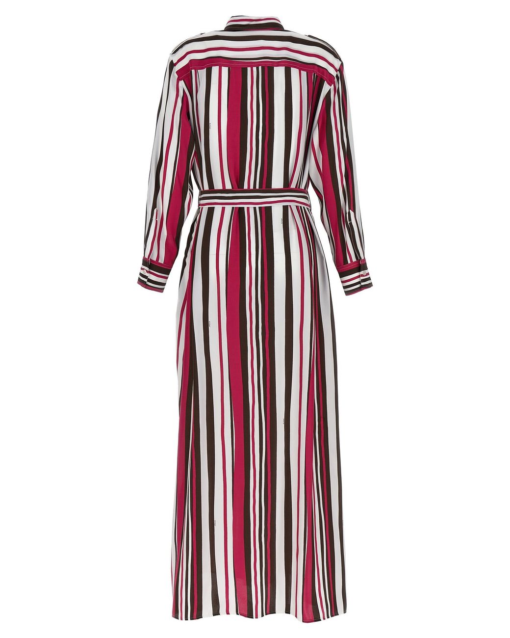 Kiton Red Striped Shirt Dress